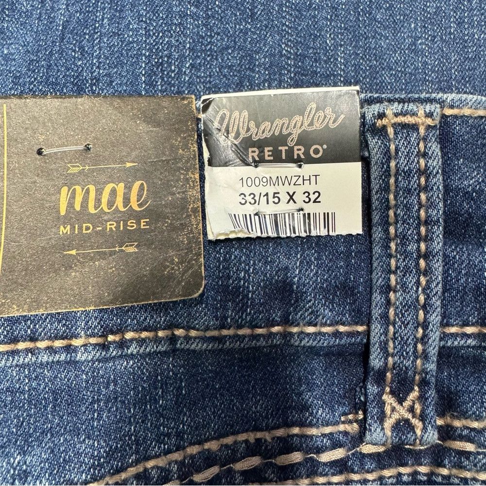 Wrangler NWT New Wrangler Retro Mae Jeans Size 33 x 32 Size 33" - 7 Thumbnail