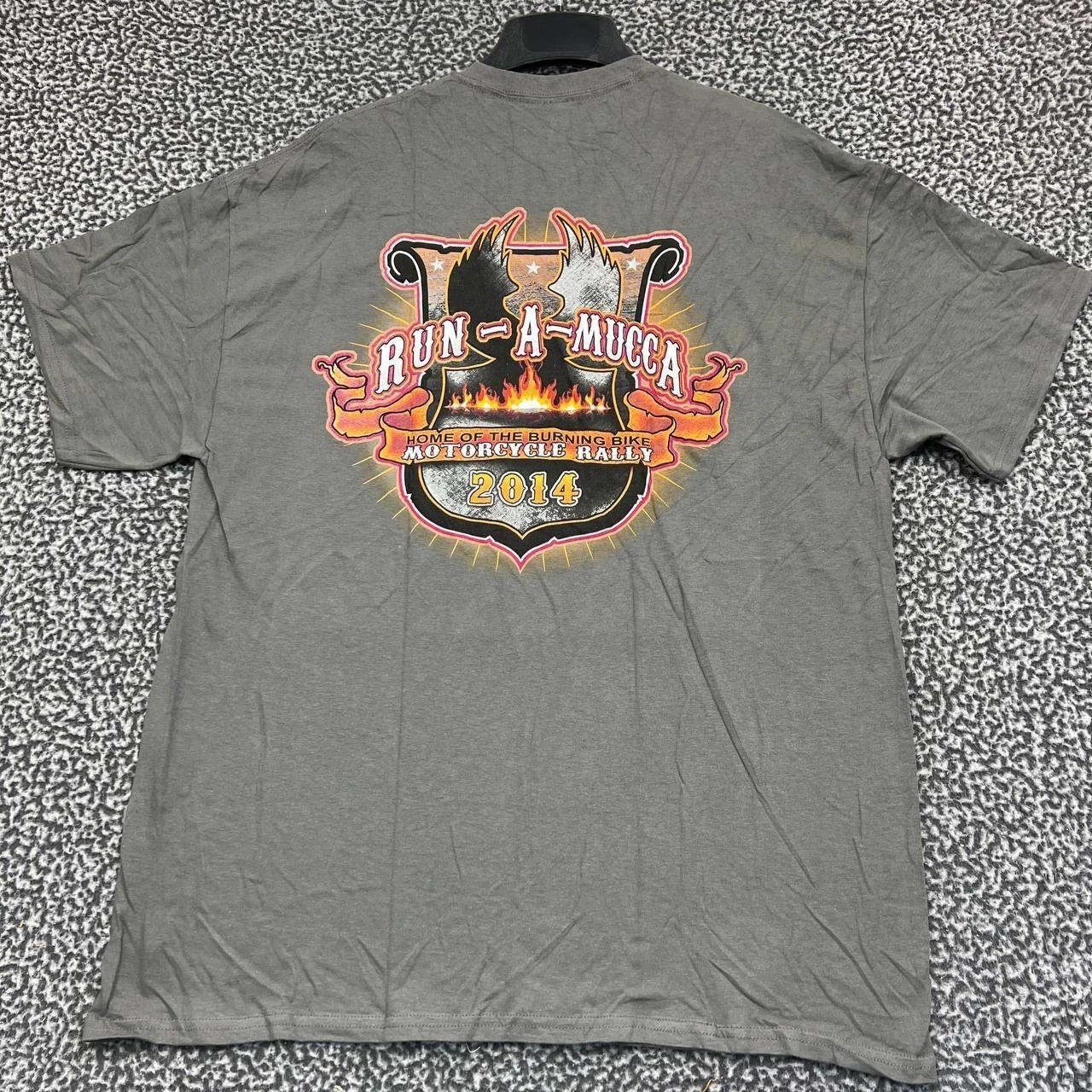 Gildan Vintage Run-A-Mucca Motorcycle Rally Shirt Men XL Deadstock Size US XL / EU 56 / 4 - 1 Thumbnail