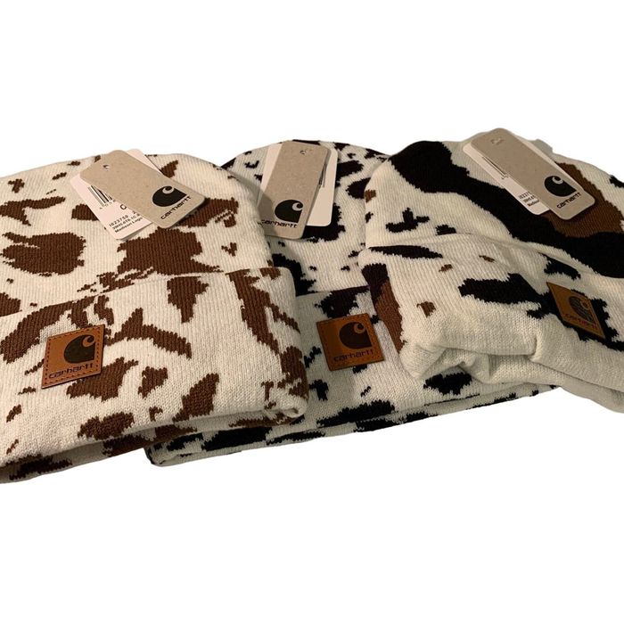 Carhartt Cow Print Carhartt Beanie Bundle Grailed