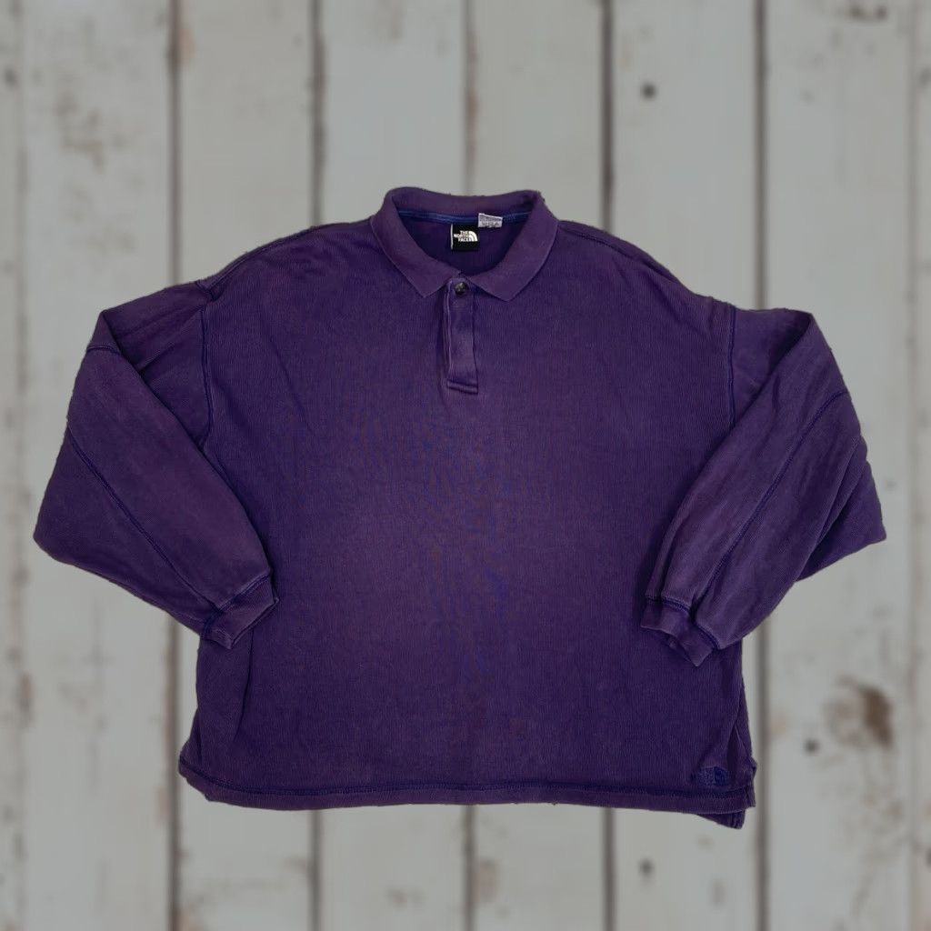 The North Face VINTAGE The North Face Long Sleeve Rugby Polo XL Purple Mens Size US XL / EU 56 / 4 - 1 Thumbnail