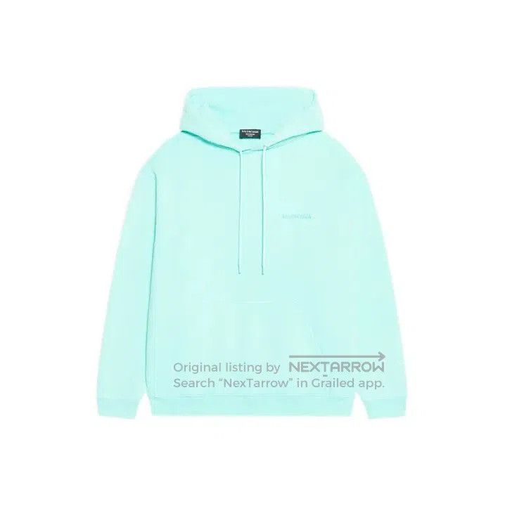 Balenciaga Balenciaga Green Logo Hooded Sweatshirt for Men. Size US M / EU 48-50 / 2 - 1 Thumbnail