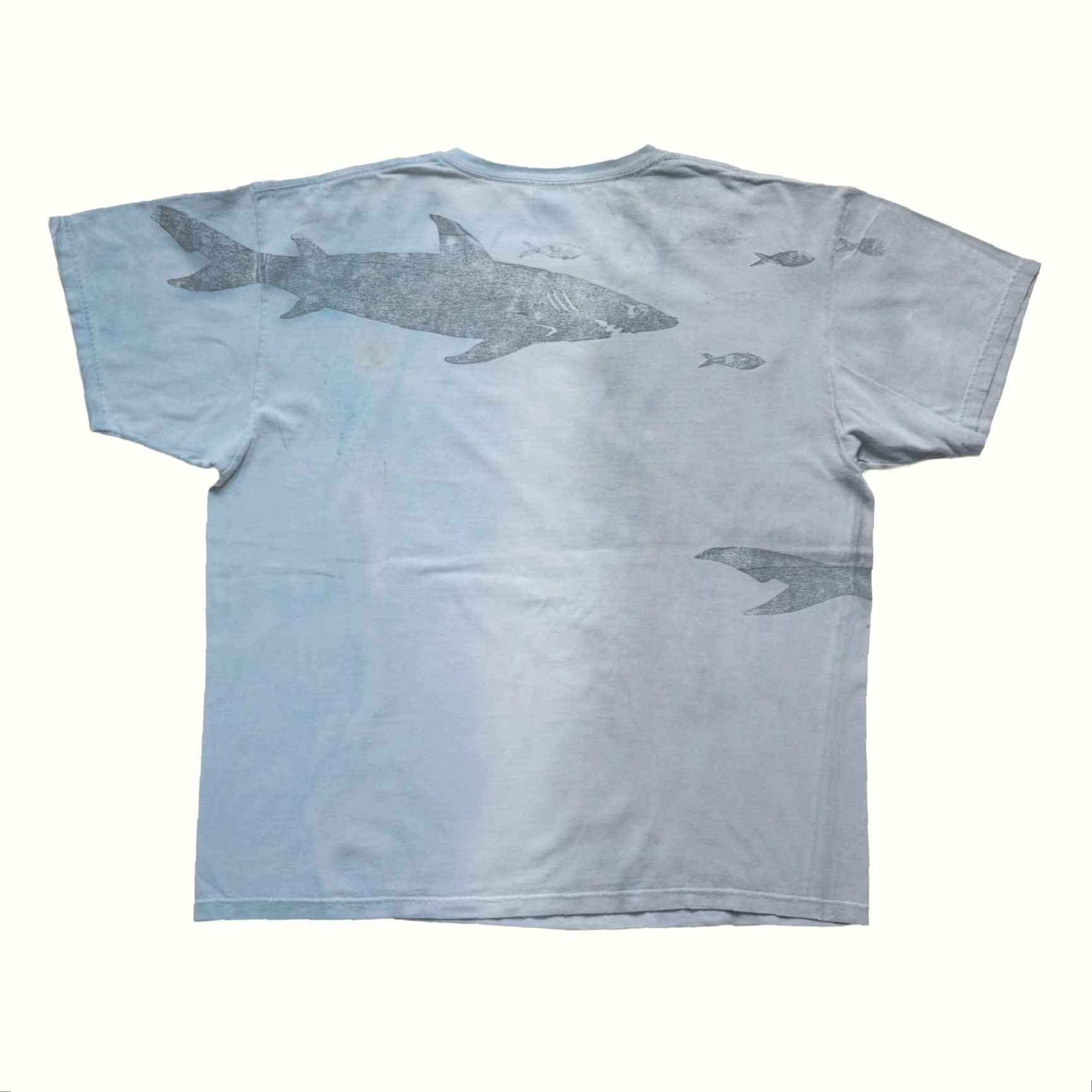Anvil VINTAGE 90s SHARK ALL OVER PRINT SEA WATER GRAPHIC TIE DYE SHIRT XL Men Shirt Graphic 90s Florida Ocean Blue Cotton Anvil Size US XL / EU 56 / 4 - 3 Thumbnail