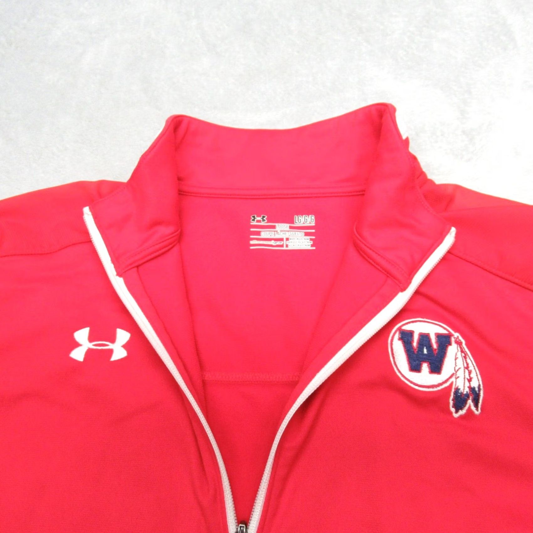 Under Armour VINTAGE Under Armour Jacket Mens Large Red Full Zip All Season Gear Athletic Logo Size US L / EU 52-54 / 3 - 2 Thumbnail