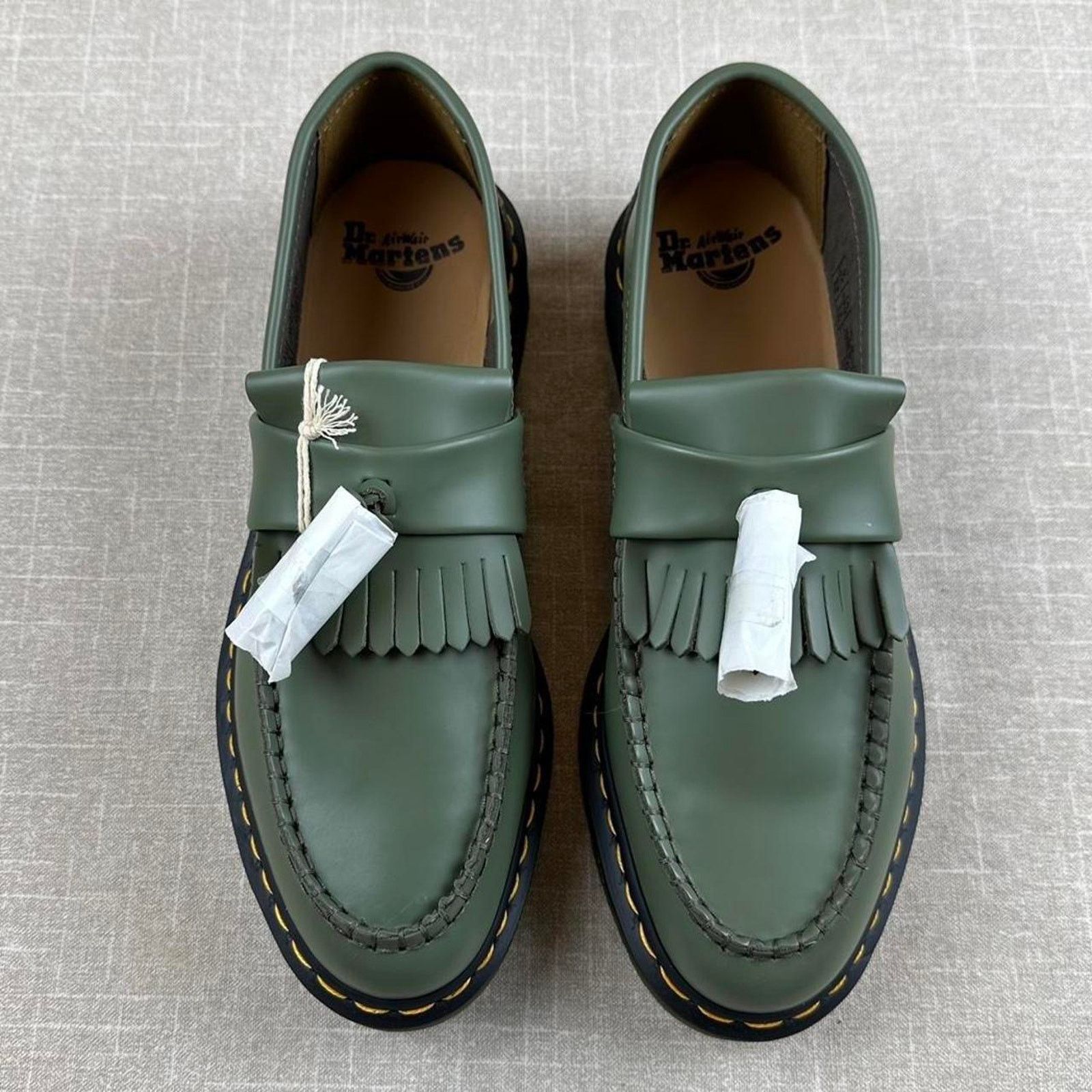 Dr. Martens Dr Martens Adrian Tassel Loafer in Khaki Green 7W Size US 7 / IT 37 - 3 Thumbnail