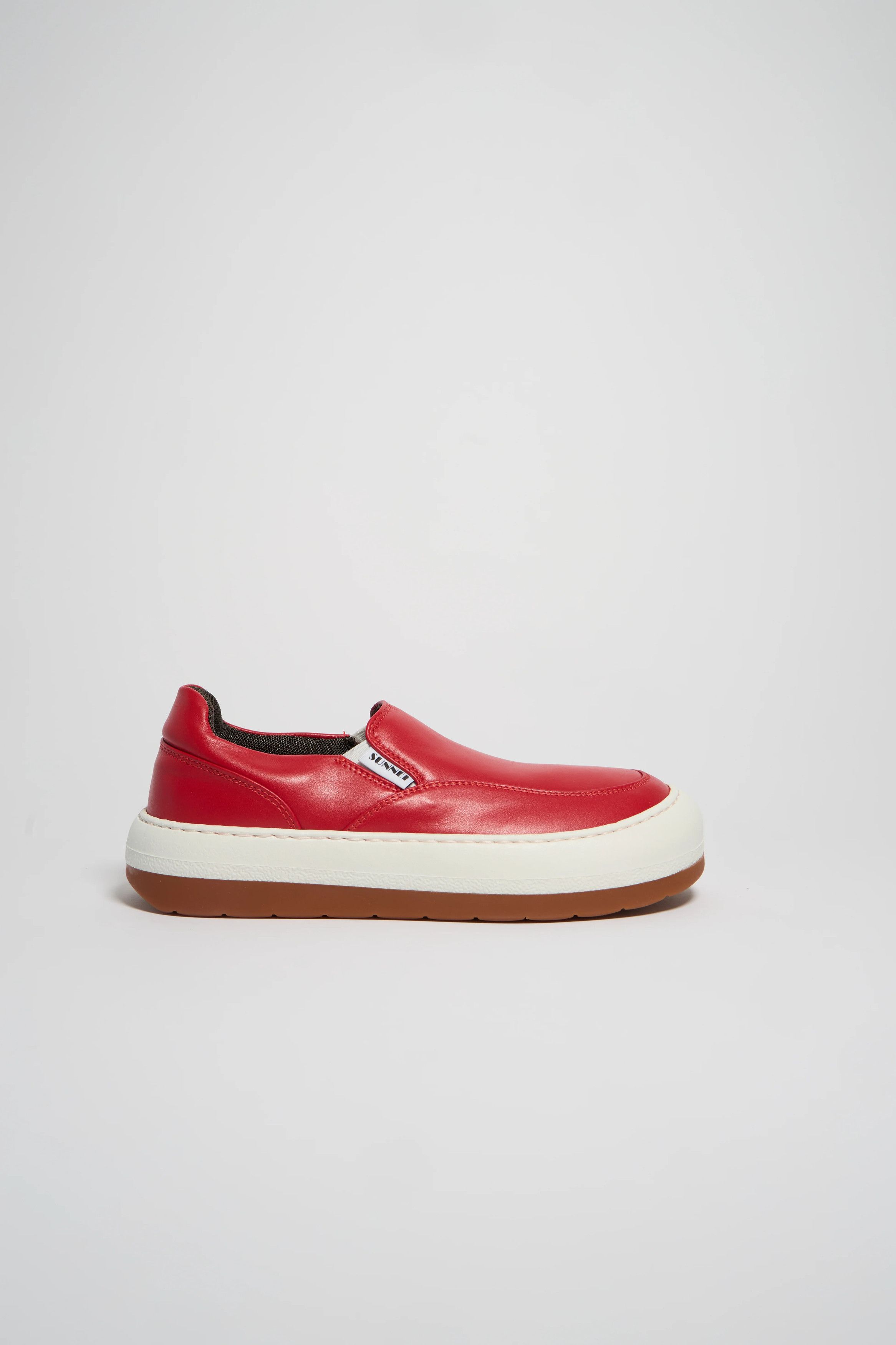 Sunnei o1mle1025 Unisex Dreamy Leather Slip-On Shoes in Red Size US 6 / EU 39 - 1 Preview