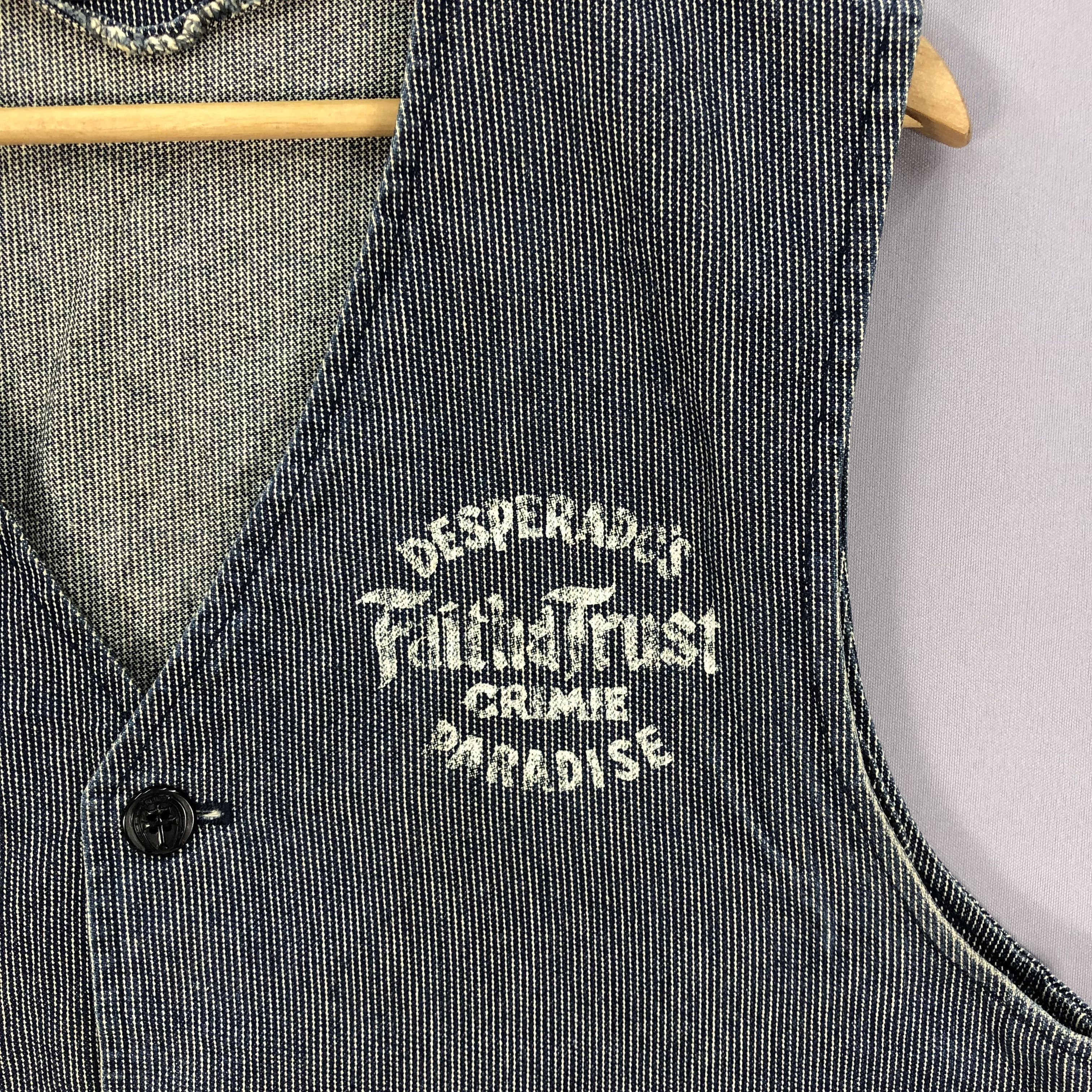 If Six Was Nine × Japanese Brand × Vintage Vintage The Crimie Hickory Vest Denim Jackets Size US M / EU 48-50 / 2 - 7 Thumbnail