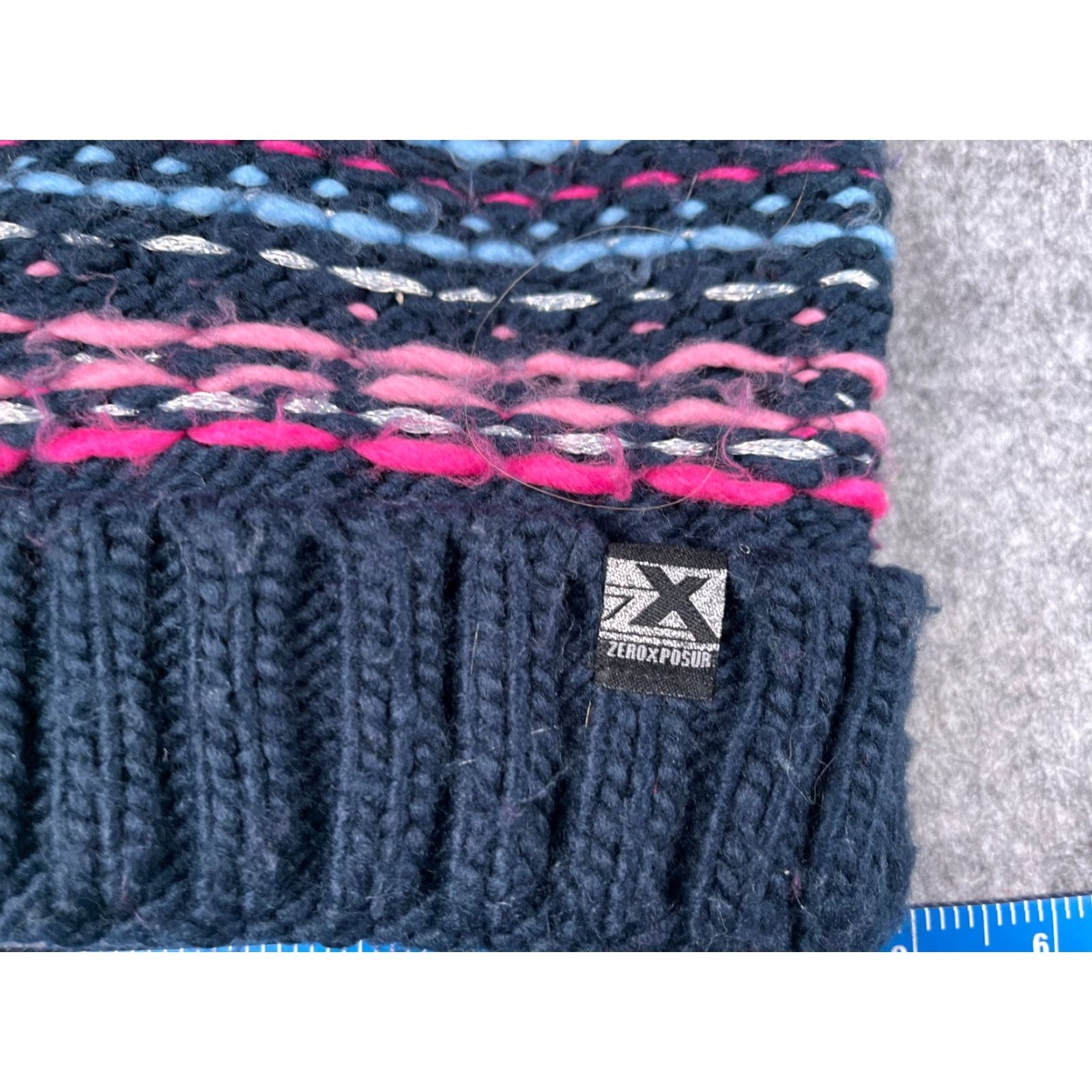 ZeroXposur ZeroXposur Beanie Toque Women L Pink Knit Acrylic Beanie Hat Womens Winter Fall Ski Outdoors Adjustable Lightweight Pattern Striped 90s? Size ONE SIZE - 2 Thumbnail