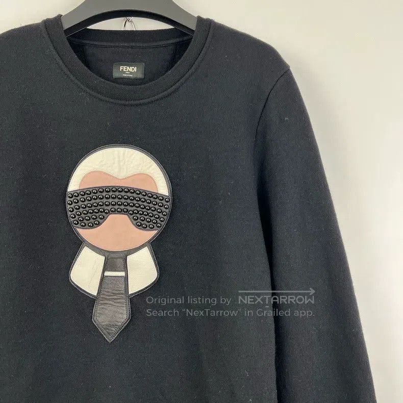Fendi Fendi Karl Lagerfeld pattern embroidered logo sweatshirt Size US M / EU 48-50 / 2 - 1 Thumbnail