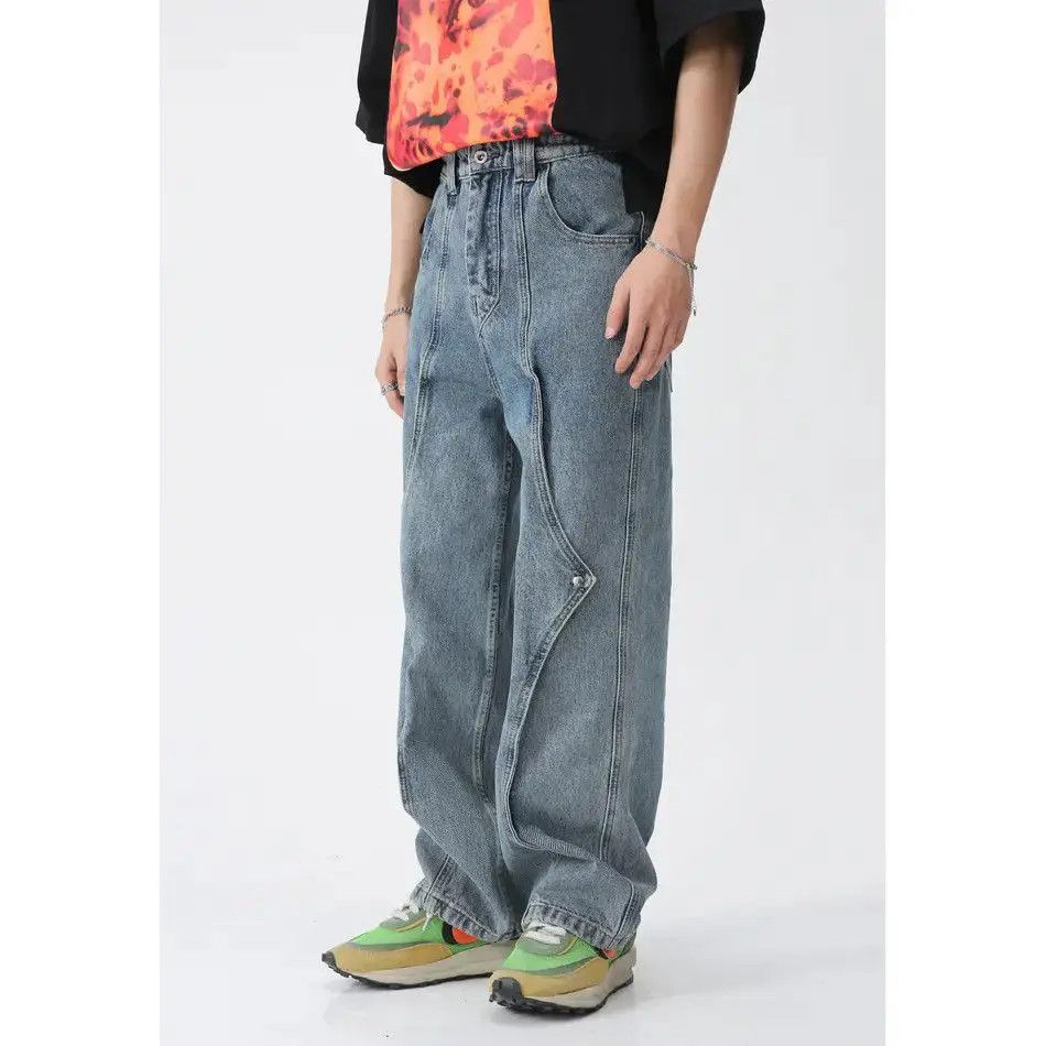 Japanese Brand Retro loose casual wide leg jeans Size US 32 / EU 48 - 4 Thumbnail