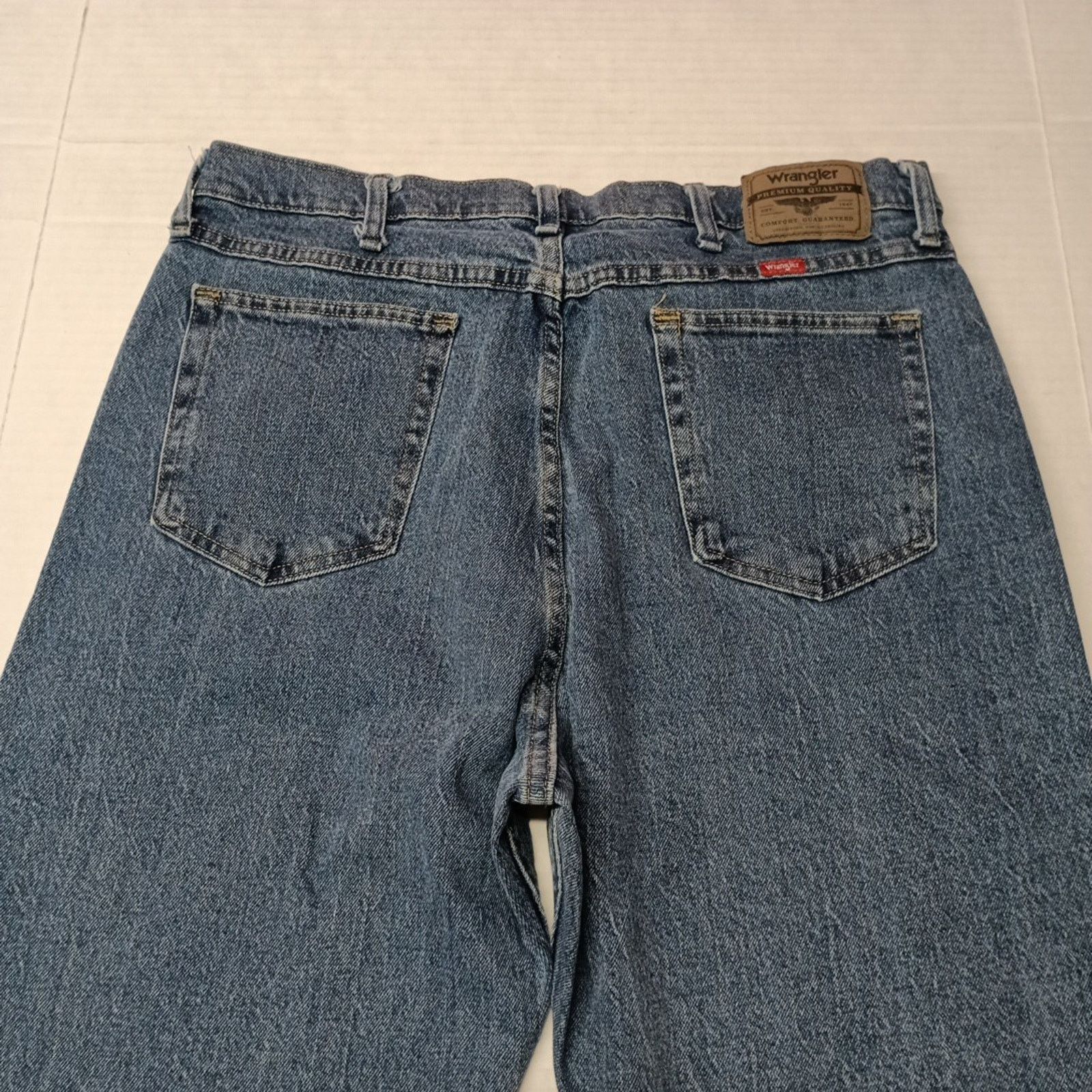 Wrangler Wrangler Regular Fit Five Star Jeans Men's 36x36 Blue Cotton Size US 36 / EU 52 - 7 Thumbnail