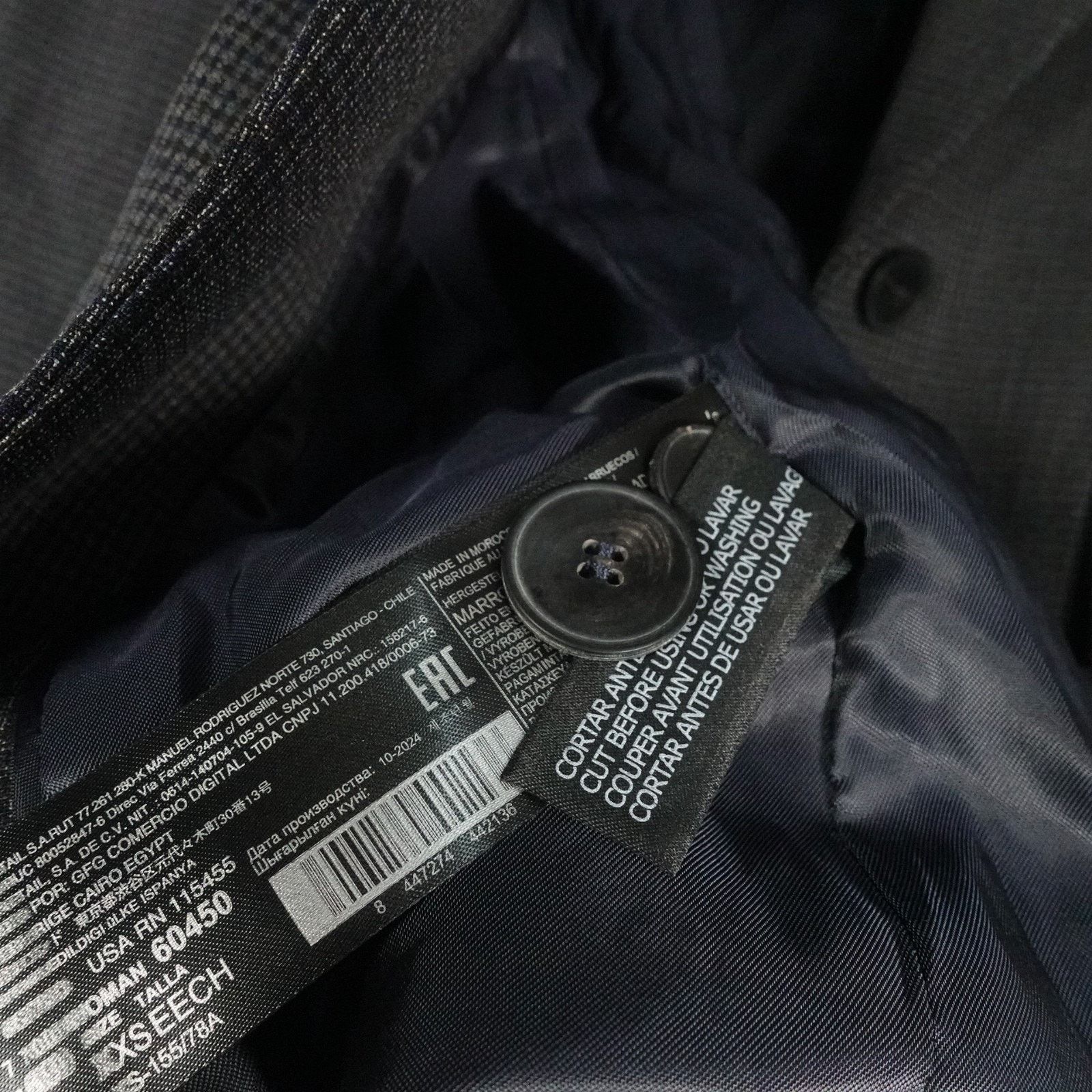 Mango MNG Textured Charcoal Gray Women's XXS Blazer Size XXS / US 00 / IT 34 - 8 Thumbnail