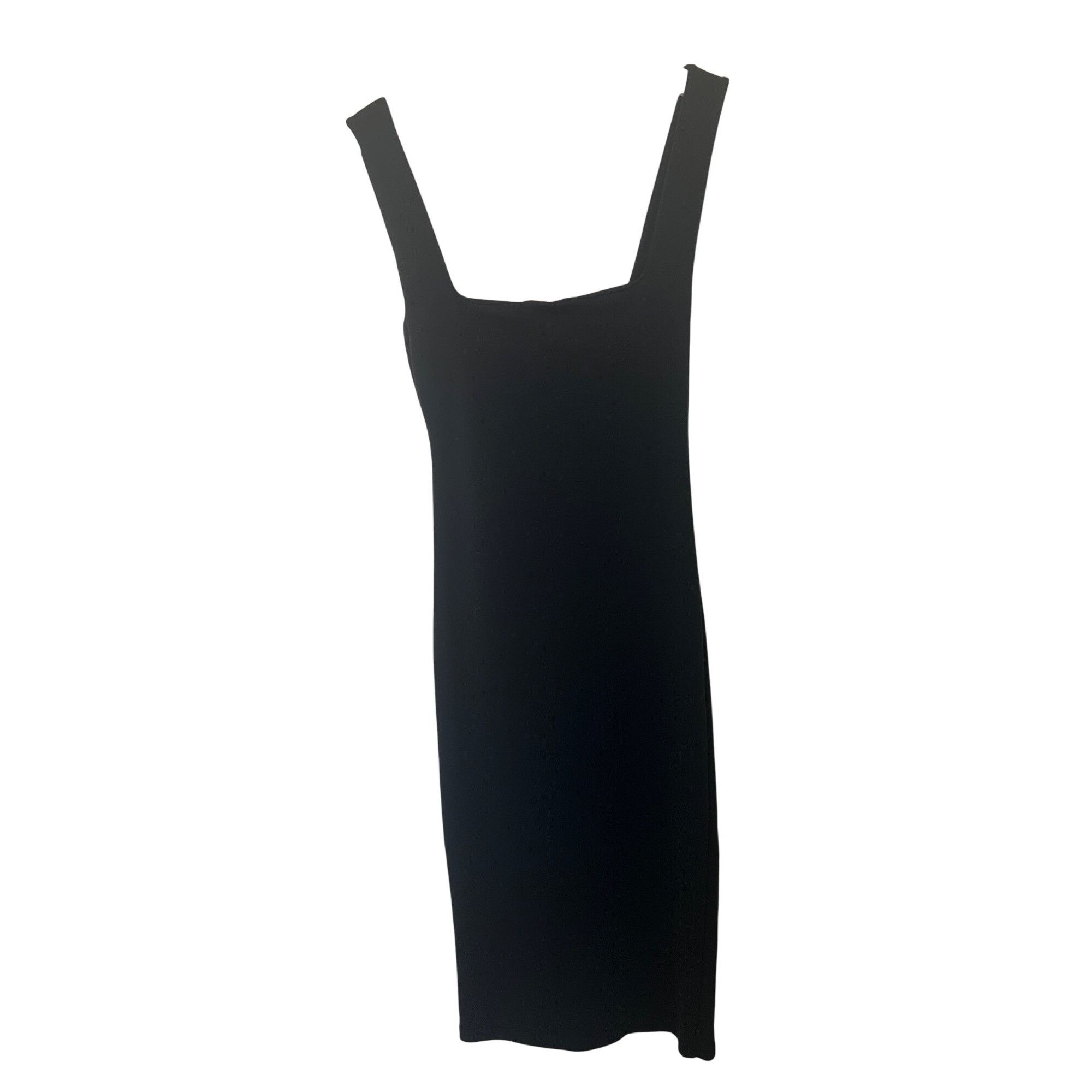 Zara Zara Black Sleeveless Square Neck Bodycon Dress | Grailed