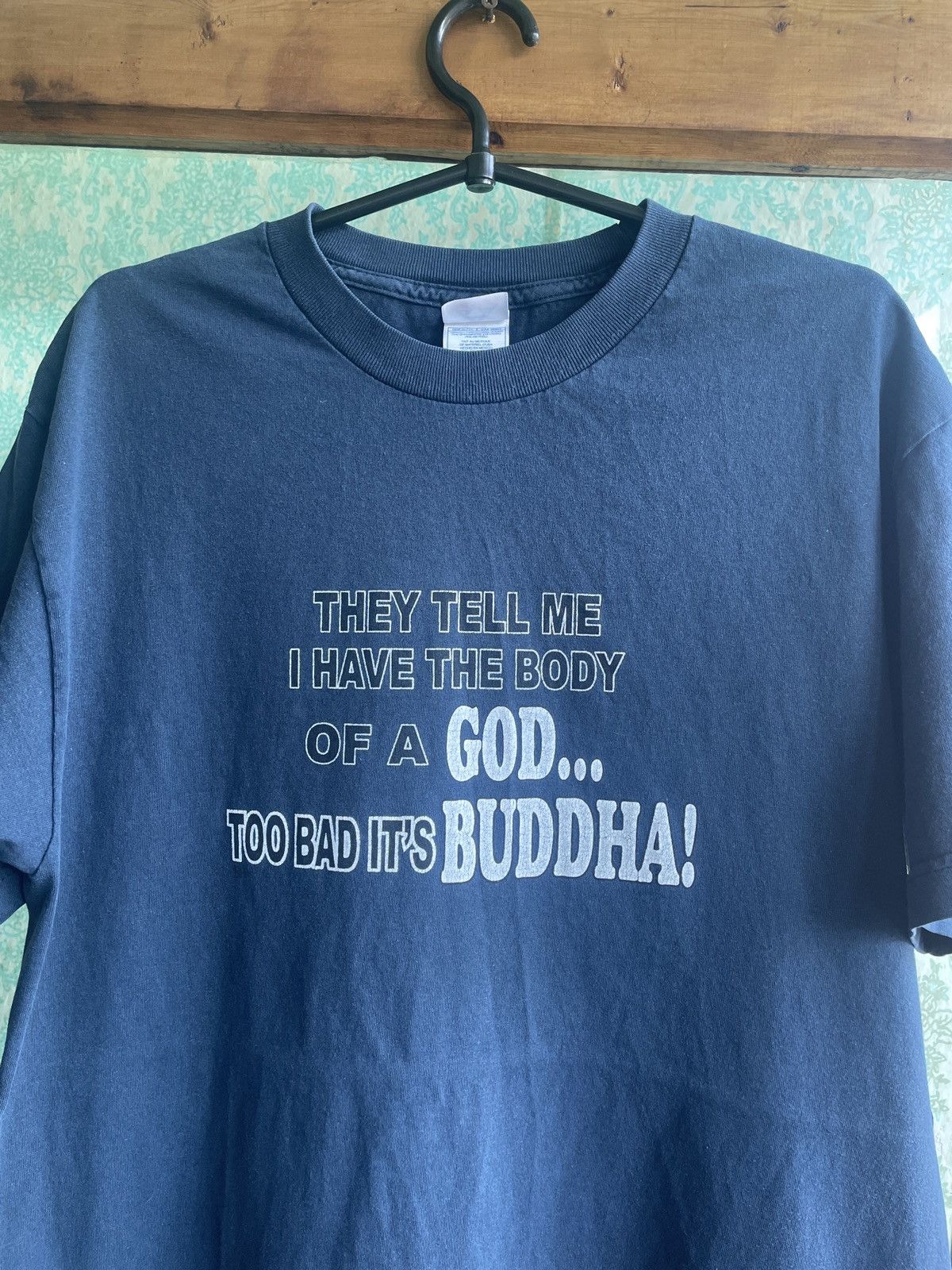Alstyle Y2K Humor Sport T Shirt Tell Me I Have The Body Of The God Size US L / EU 52-54 / 3 - 2 Thumbnail
