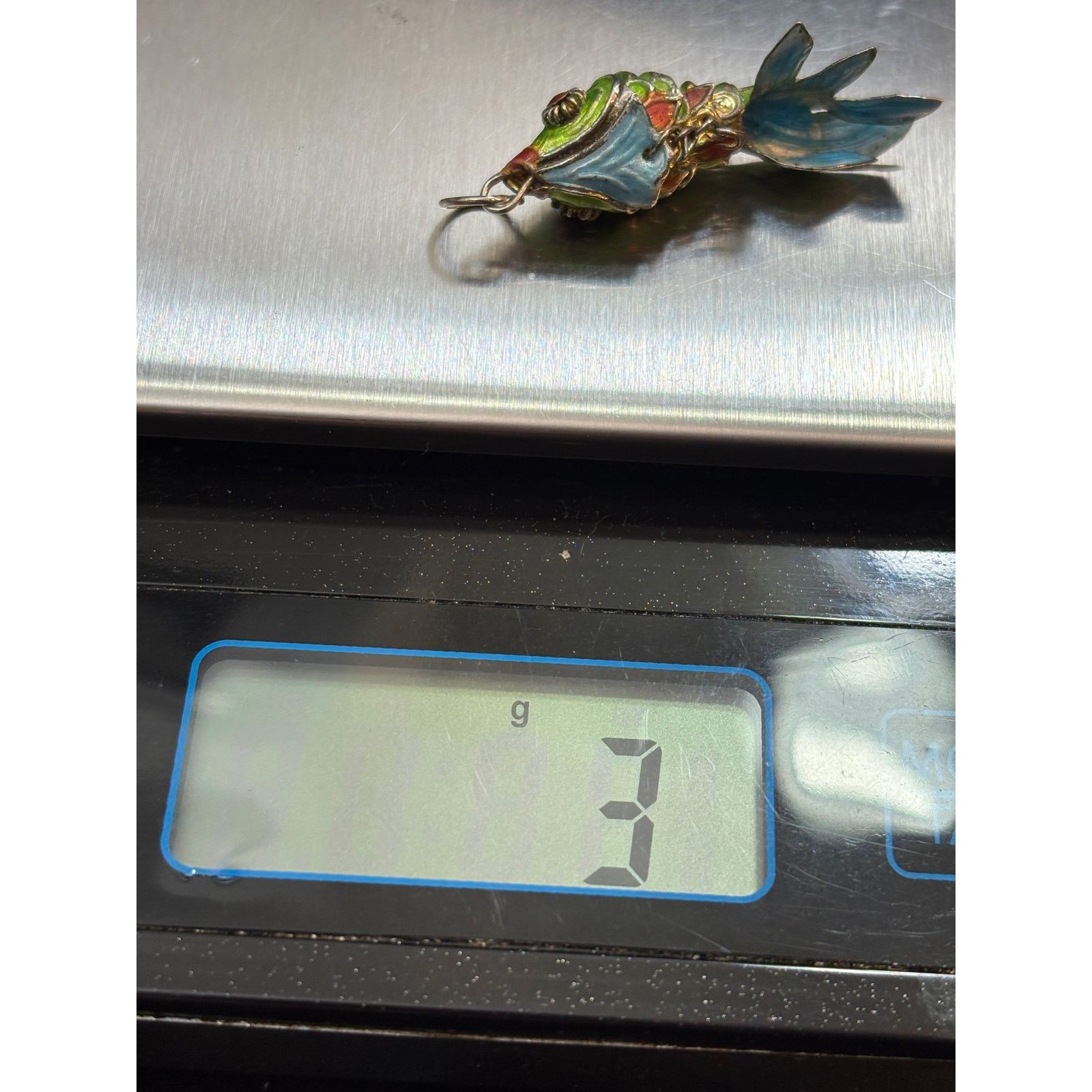 Other Articulating Enamel Fish Pendant Green Blue 3g 2.25in Size ONE SIZE - 6 Thumbnail