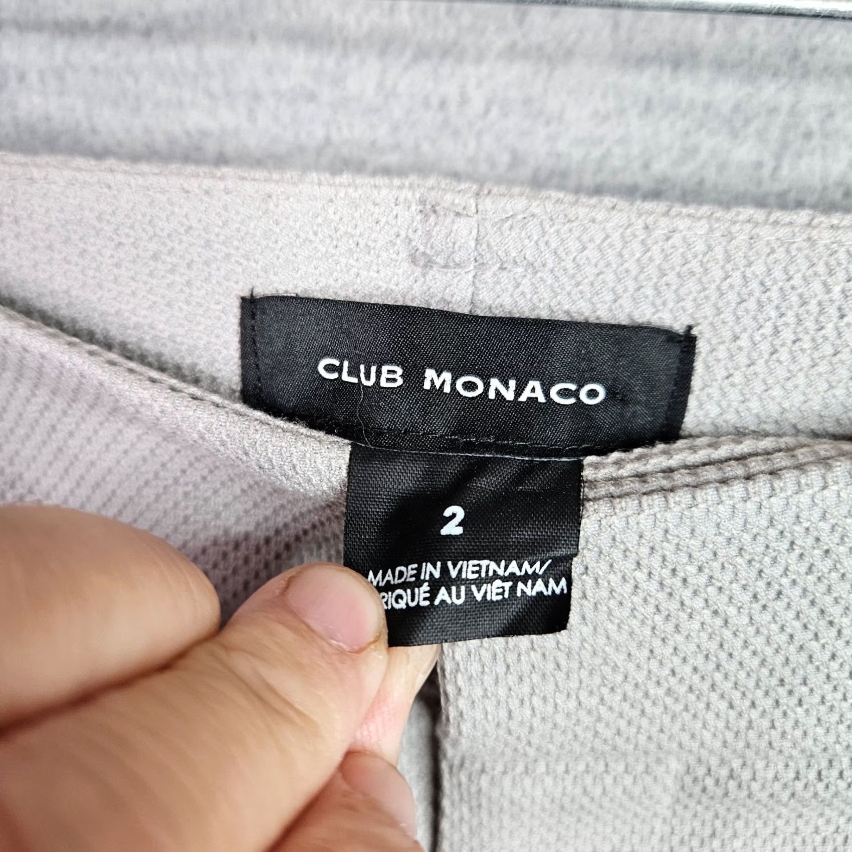 Club Monaco Club Monaco Pants Women Size 2 Light Grey Slim Straight Casual Minimalist Size 26" / US 2 / IT 38 - 3 Thumbnail
