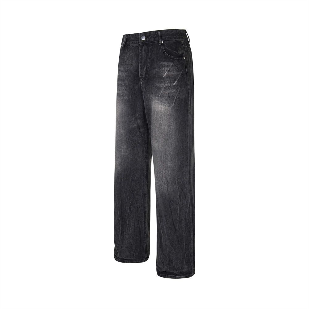 Japanese Brand × Vintage Men's casual punk distressed loose wide-leg washed jeans Size US 32 / EU 48 - 2 Thumbnail