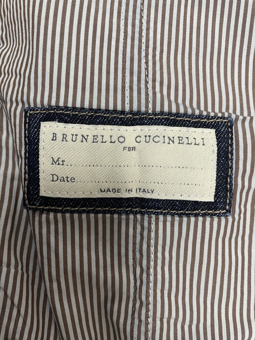 Brunello Cucinelli BRUNELLO CUCINELLI Classic Collar Denim Jacket Size US L / EU 52-54 / 3 - 13 Thumbnail