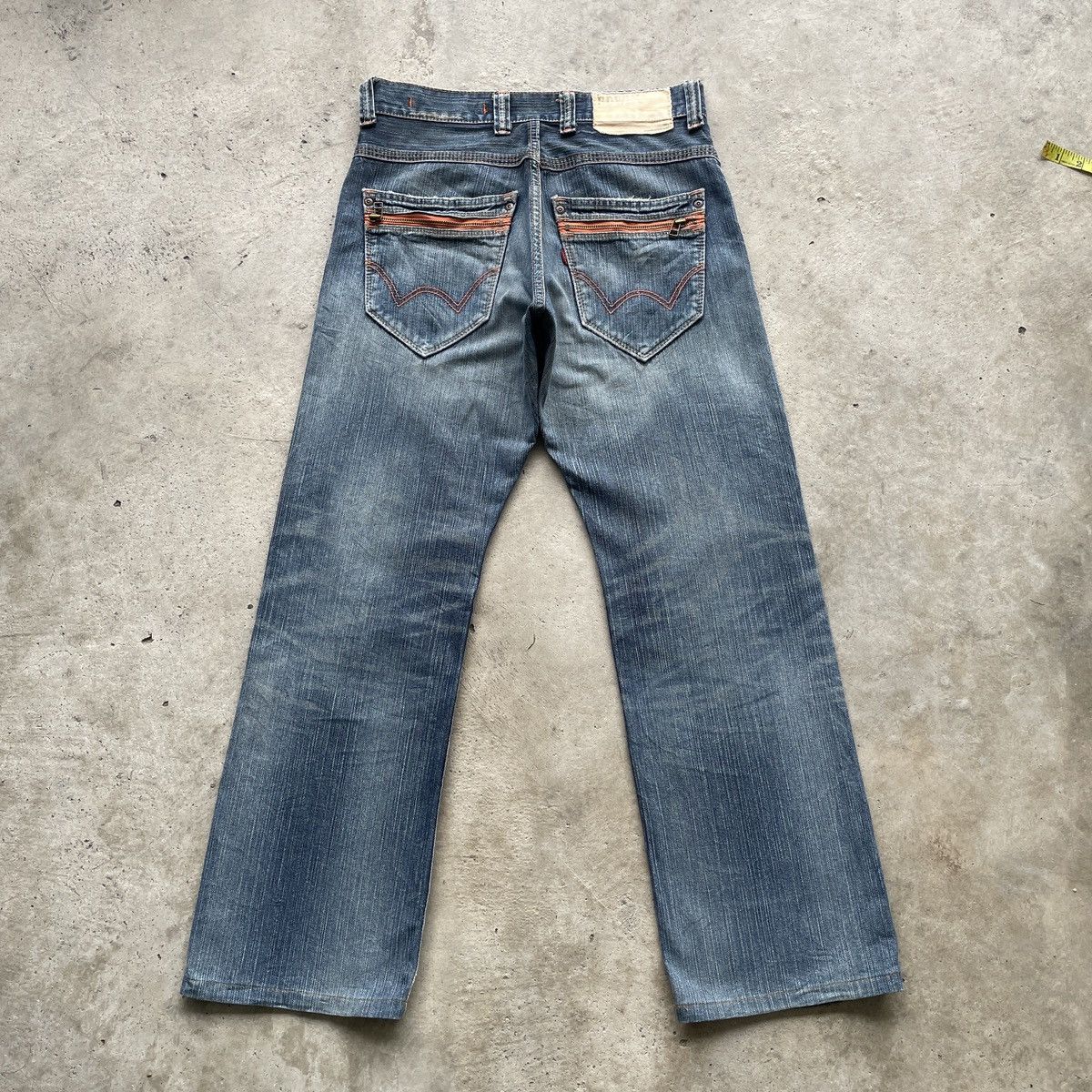 Japanese Brand Vintage Edwin XV-S Faded Distressed Jeans Denim Pants W31 Size US 31 - 2 Thumbnail