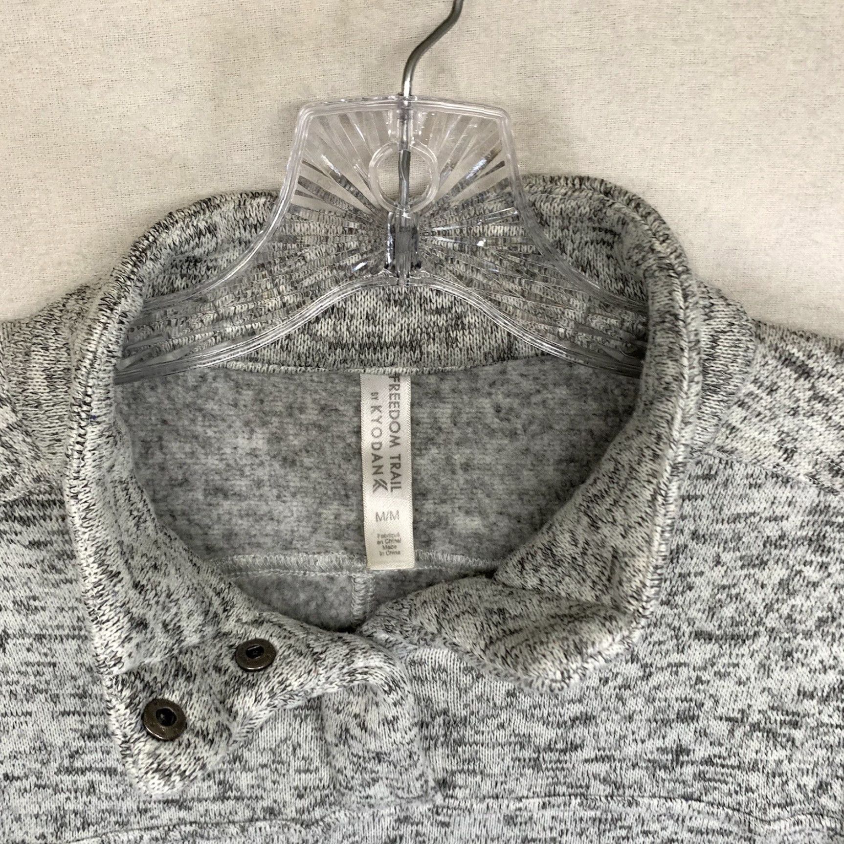 Kyodan KYODAN Pullover Women’s 1/4 Snap Side Pockets Medium Gray Freedom Trail EUC Womens Size M / US 6-8 / IT 42-44 - 4 Thumbnail