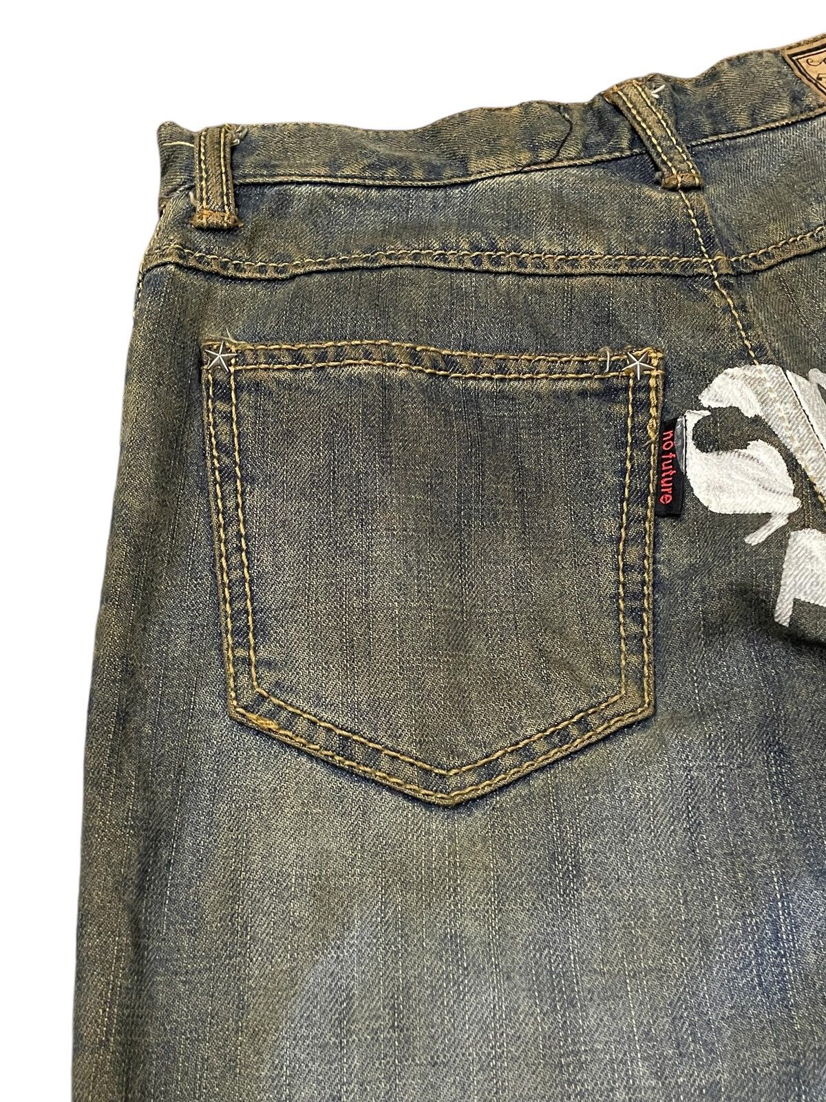 Hysteric Glamour × Japanese Brand × No Future No Future Japanese Punk Mud Wash Distressed Jeans Size US 29 - 22 Thumbnail
