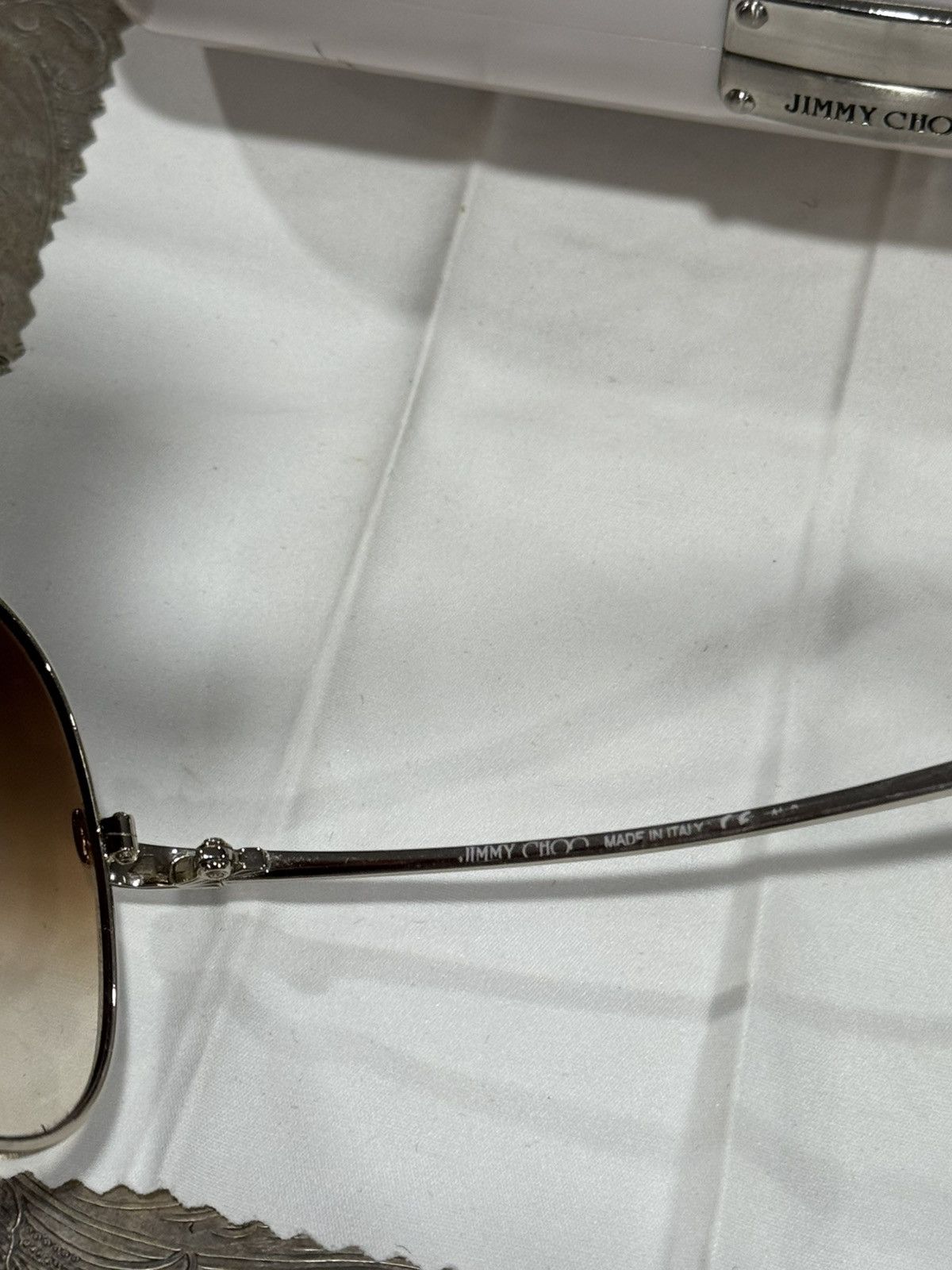 Jimmy Choo Jimmy Choo Aviator Sunglasses Size ONE SIZE - 8 Thumbnail