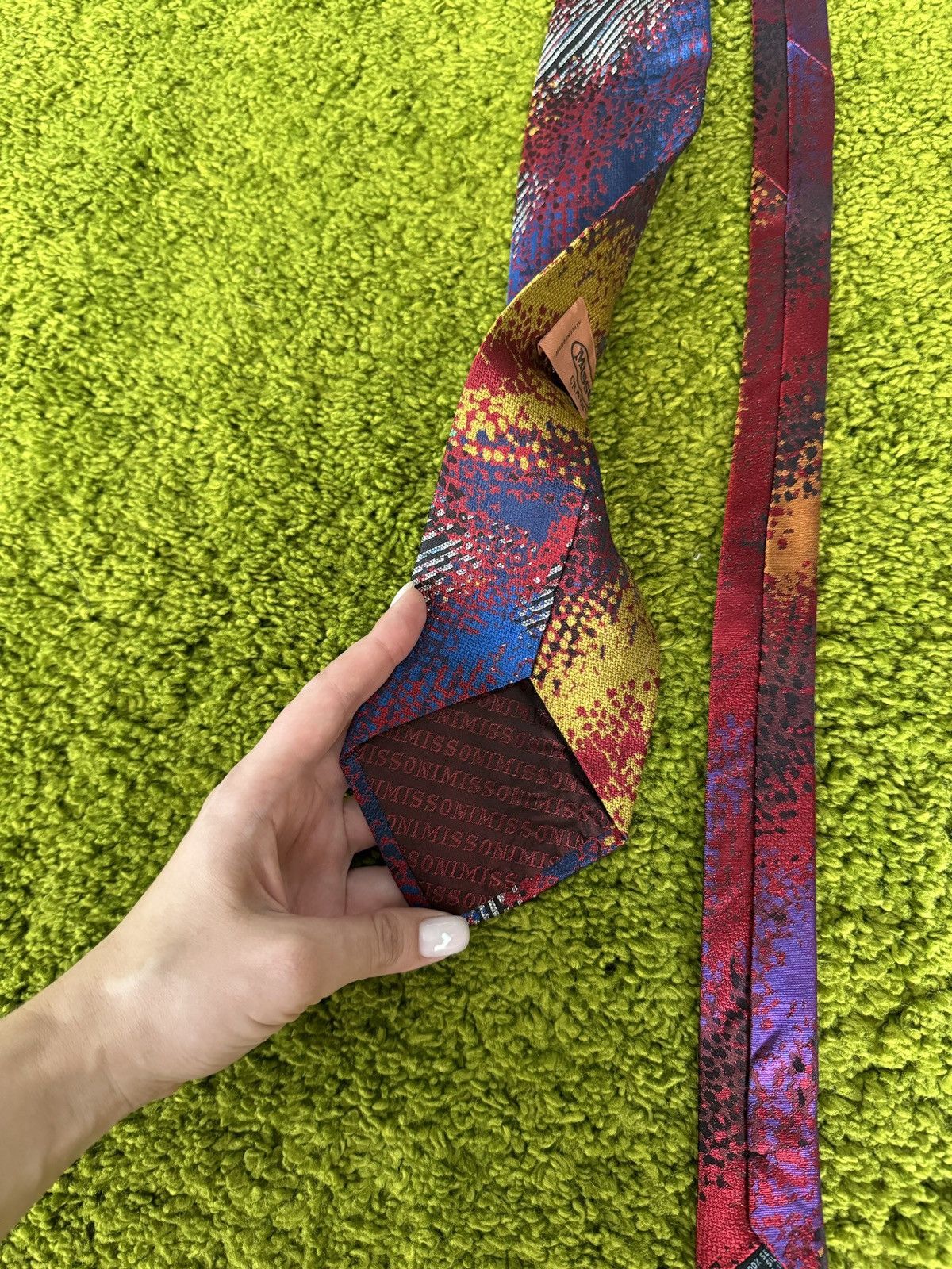 Designer × Missoni × Vintage Missoni 90s vintage coloured silk tie Size ONE SIZE - 3 Thumbnail