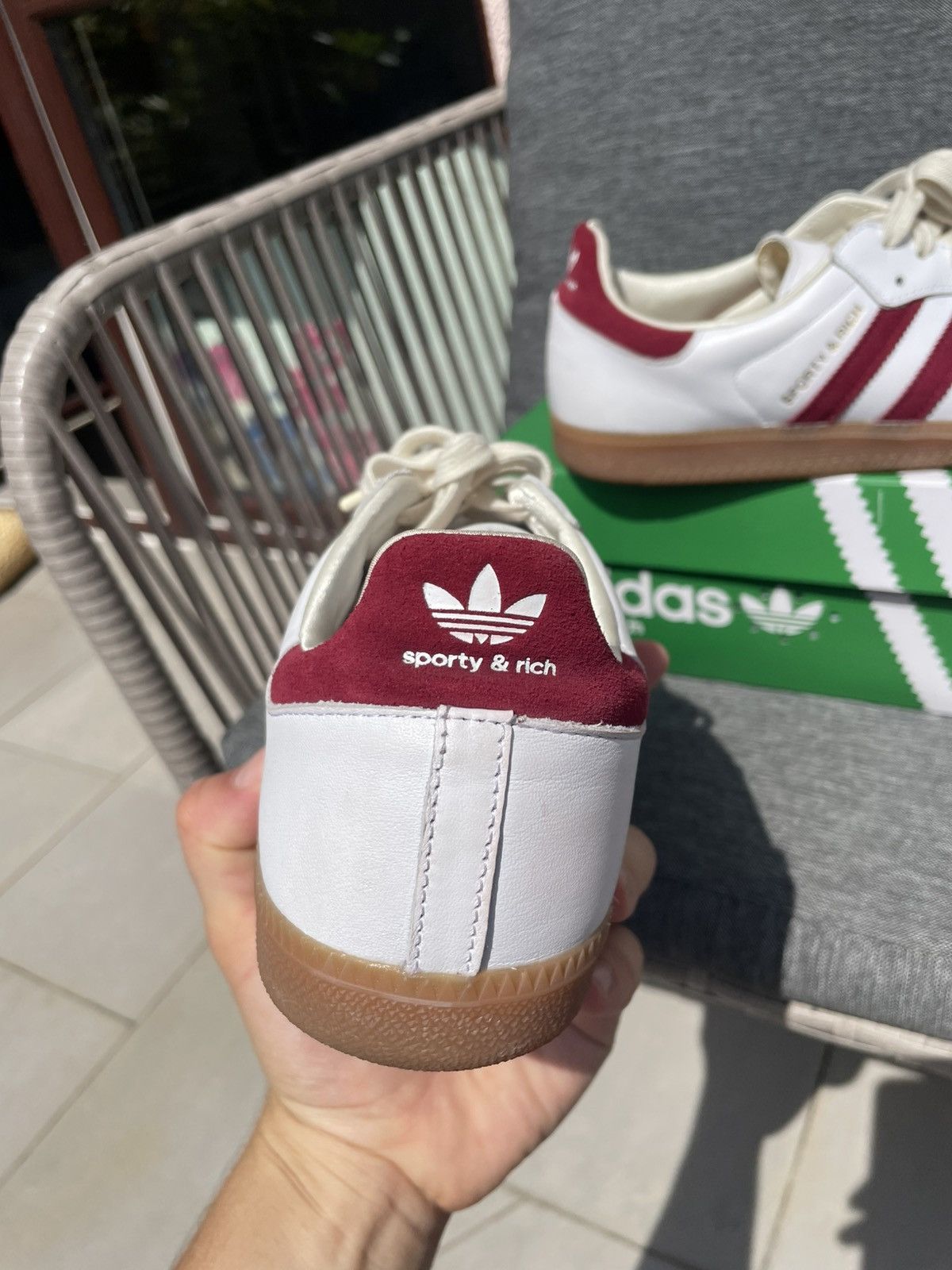 Adidas × Sporty & Rich Vintage Retro Old Money Adidas Samba Burgundy Size US 11 / EU 44 - 14 Thumbnail