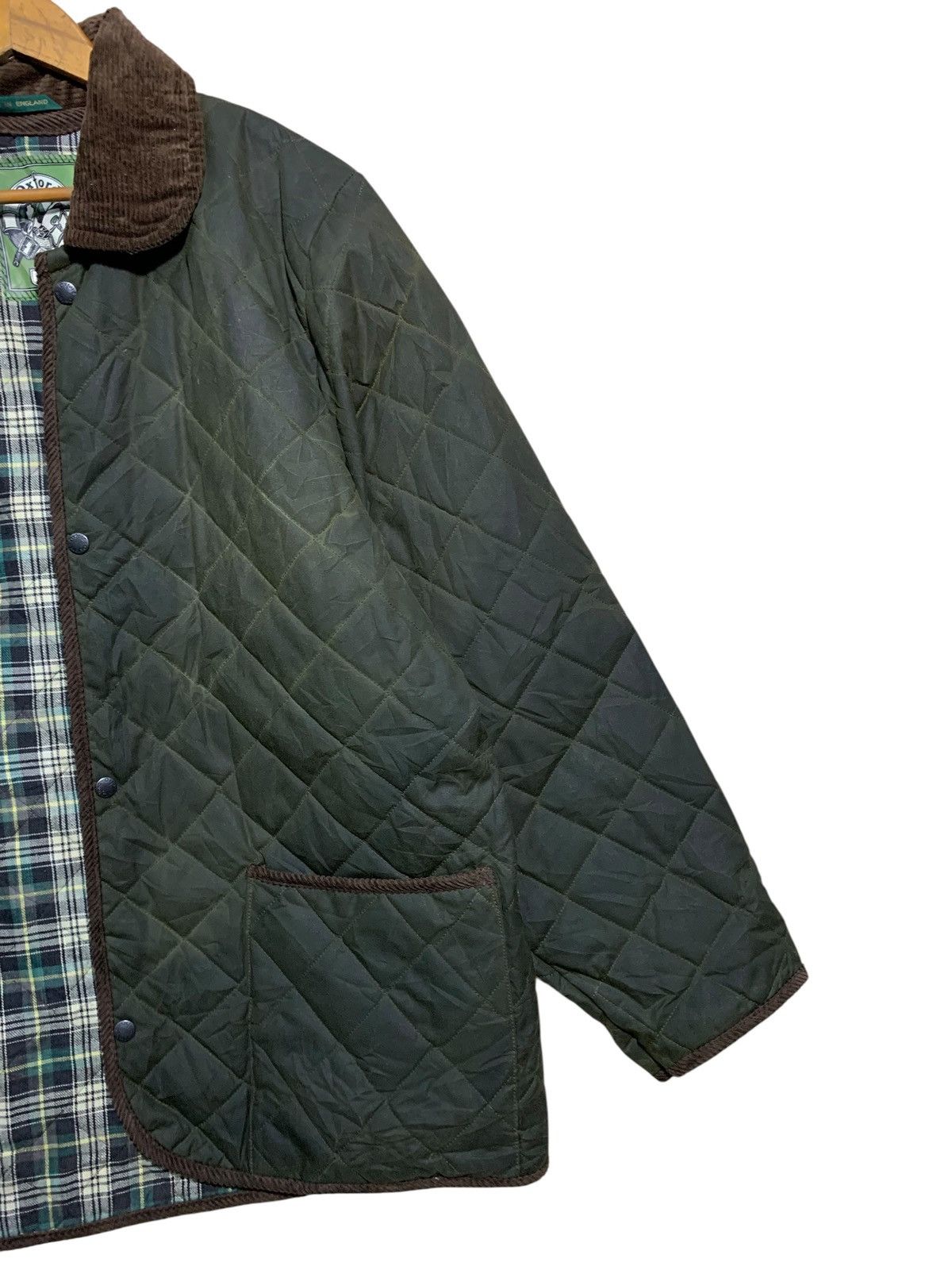 Barbour 🔥OXFORD BLUE WAXED QUILTED JACKETS ENGLAND Size US M / EU 48-50 / 2 - 3 Thumbnail