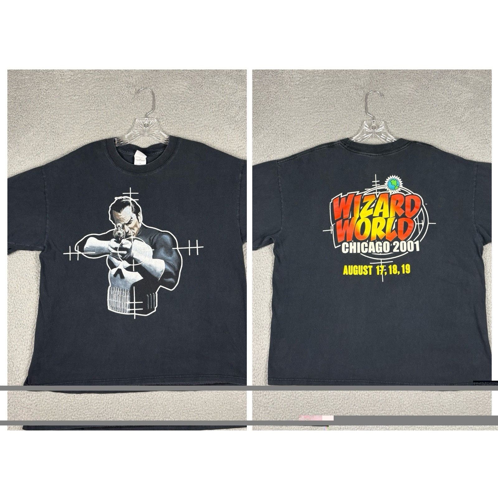 Gildan Vtg Y2K PUNISHER T-shirt Men’s XL Black 2001 Wizard World Size US XL / EU 56 / 4 - 1 Thumbnail
