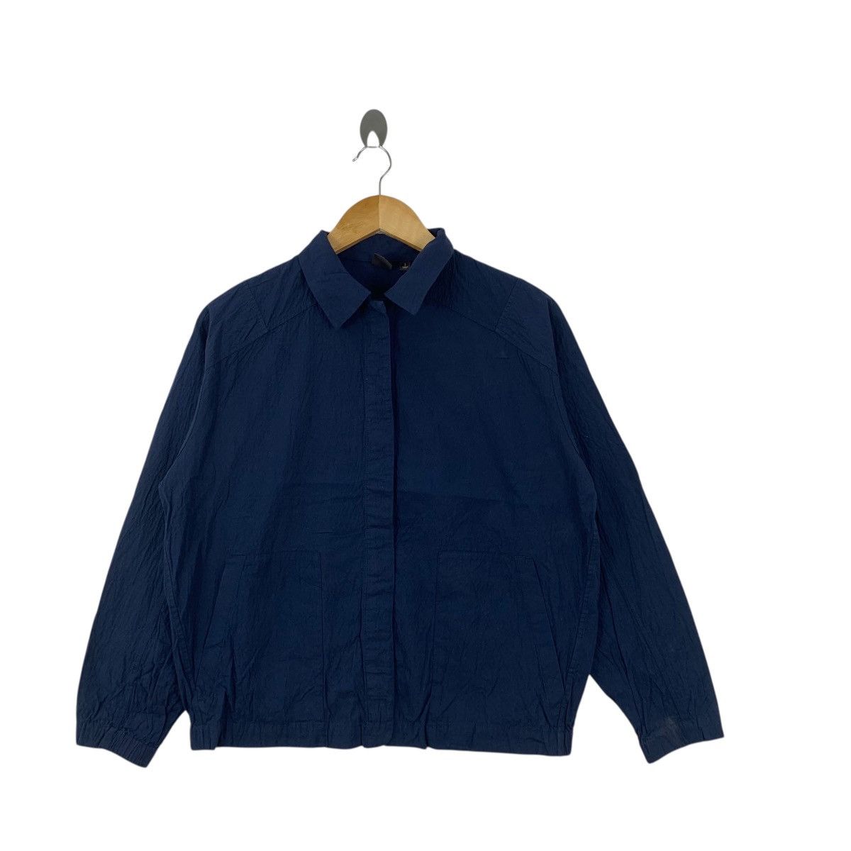 Uniqlo UNIQLO x HANA TAJIMA Collection Pure Indigo Cotton Blouse Size S / US 4 / IT 40 - 4 Thumbnail