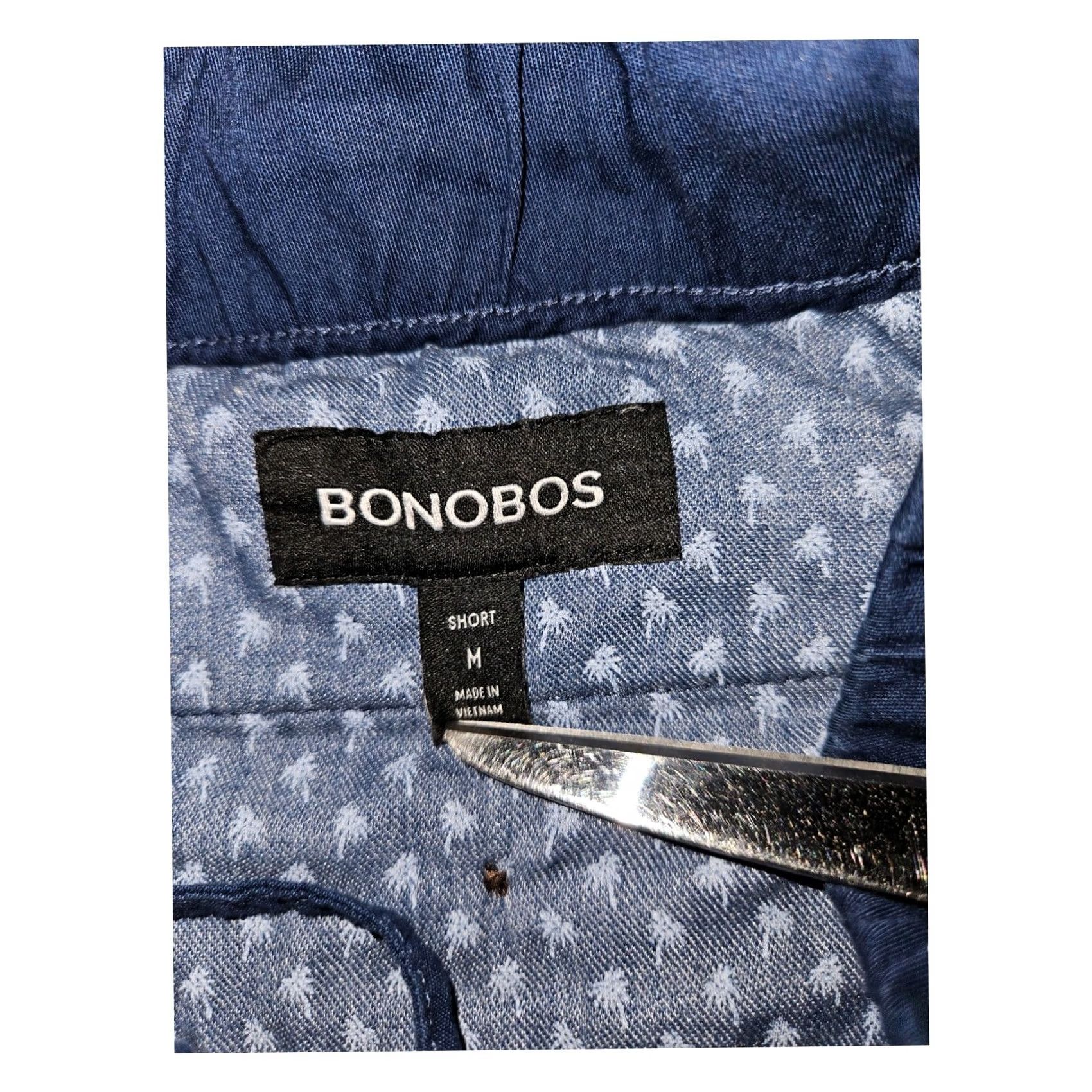 Bonobos Bonobos Pants Women Medium Short Navy Blue Elastic Waistband Draw String Chino Straight Pockets 26 Inseam Regular Rise Mid Size 32" / US 10 / IT 46 - 2 Thumbnail