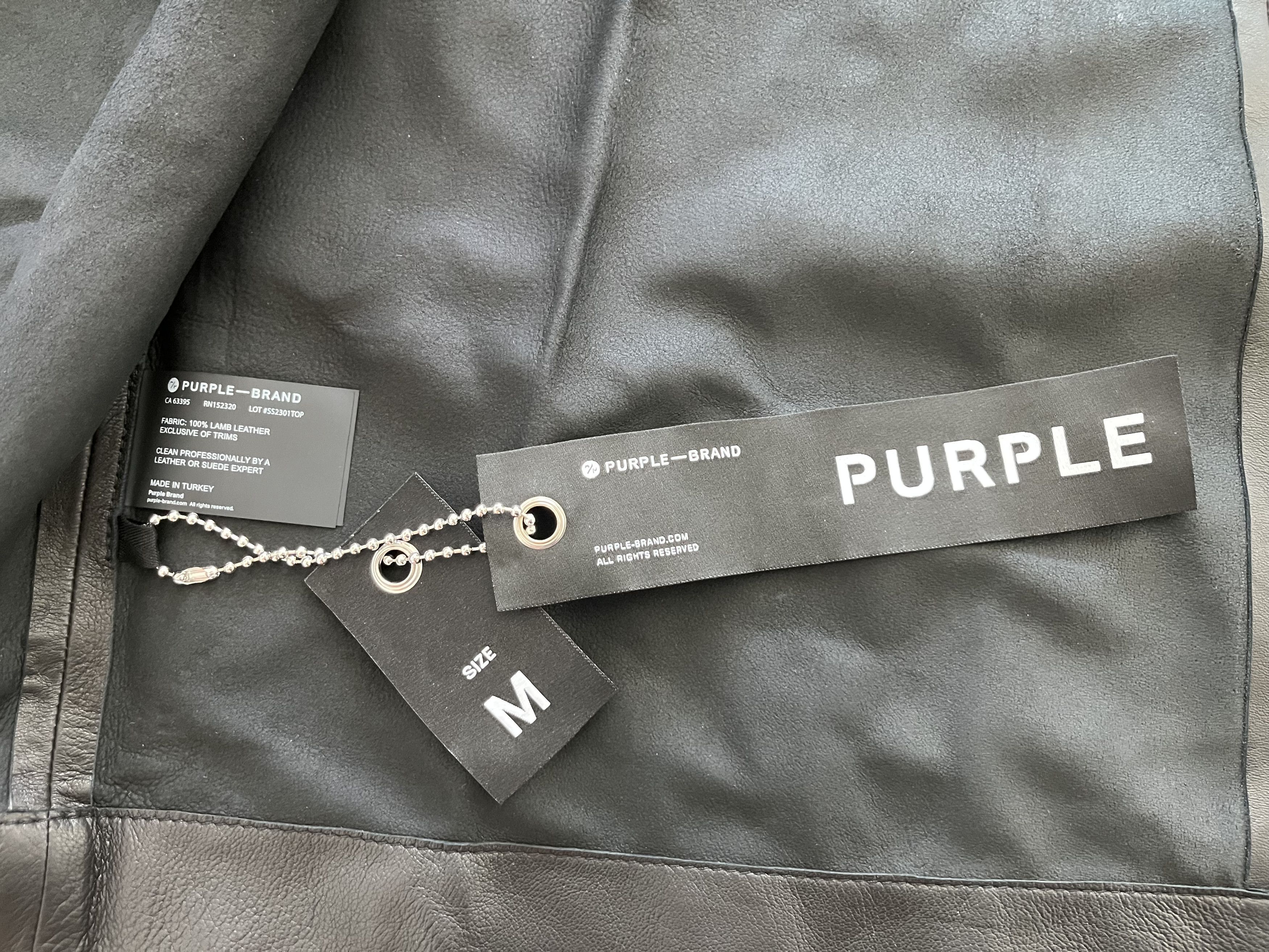 Purple Brand Leather Camp Shirt $1250 Size US M / EU 48-50 / 2 - 7 Thumbnail
