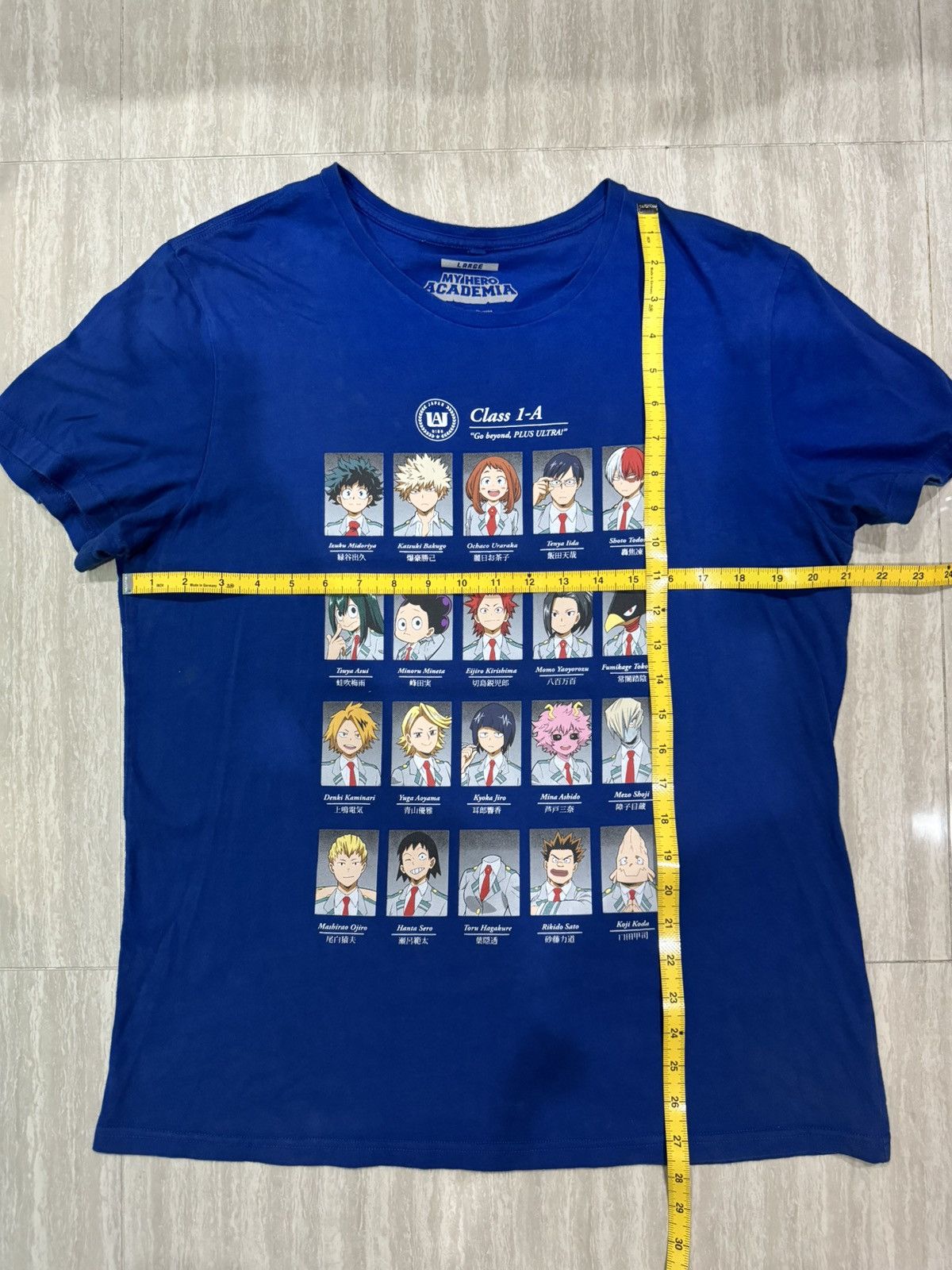 Anime My Hero Academia Class 1-A Blue Shirt L size Size US L / EU 52-54 / 3 - 3 Thumbnail