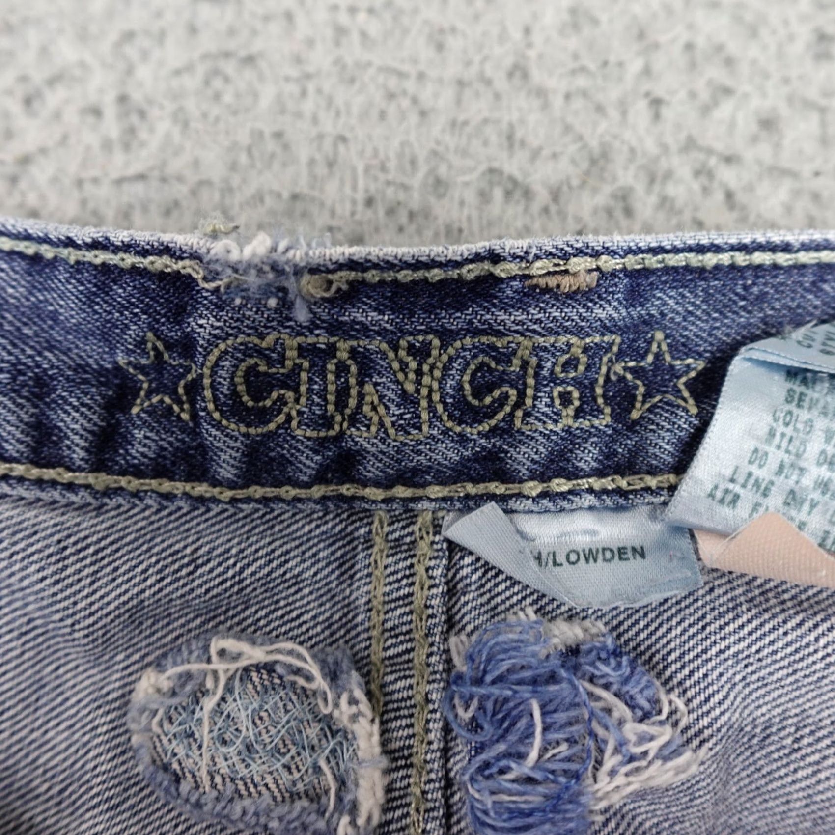 Denime Cinch Jeans Mens 35 (32x32 Actual) Blue Denim Light Wash Western Work Wear Jeans Mens Regular Blue USA 90s Style Size US 35 - 4 Thumbnail