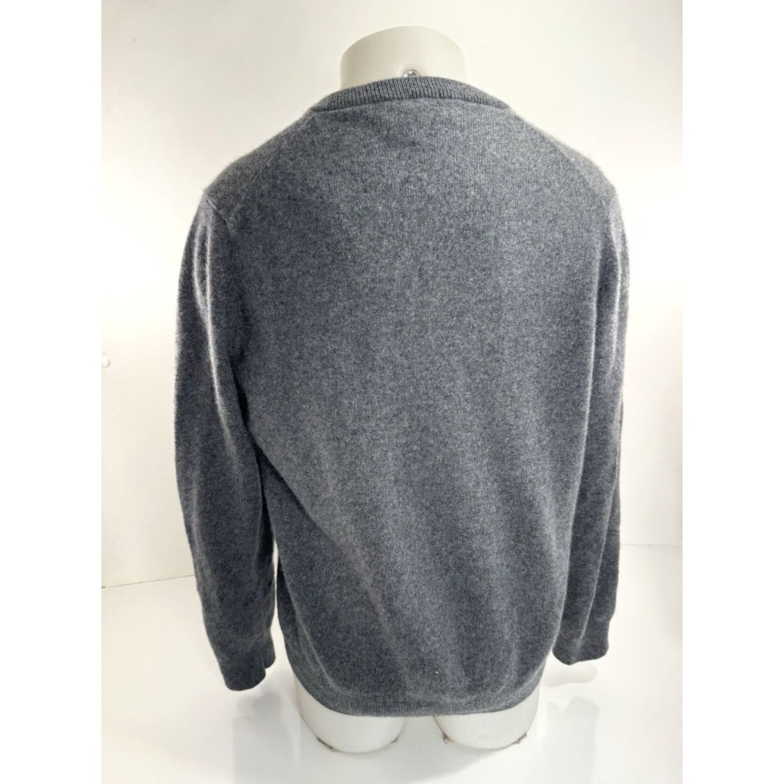 Brooks Brothers BROOKS BROTHERS - SCOTTISH CASHMERE Wool Sweater V-Neck XL Men Gray Pullover Knit Mens XL Cashmere Size US XL / EU 56 / 4 - 4 Thumbnail