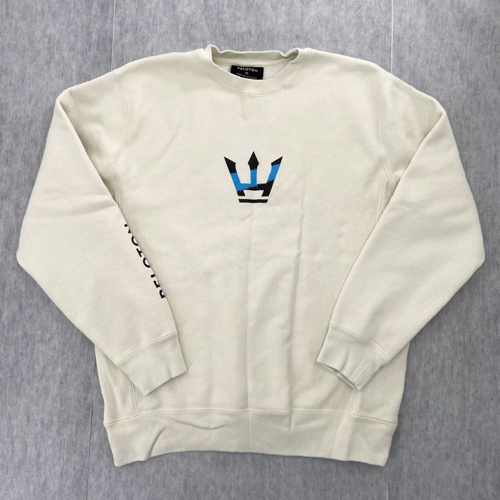 Vintage Peloton Together We Go Far Sweatshirt Adult XL White Logo Mens Size US XL / EU 56 / 4 - 2 Thumbnail