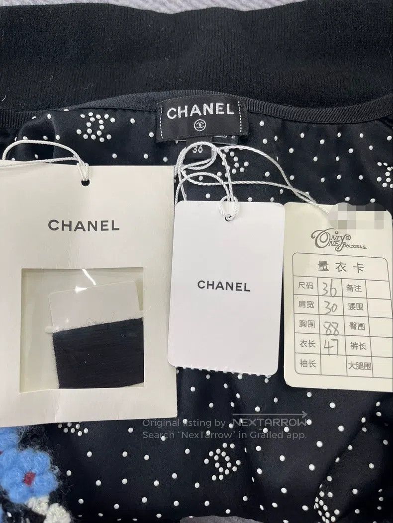 Chanel Chanel 24B Blue Flower Sequin Cashmere Vest Size XS / US 0-2 / IT 36-38 - 4 Thumbnail