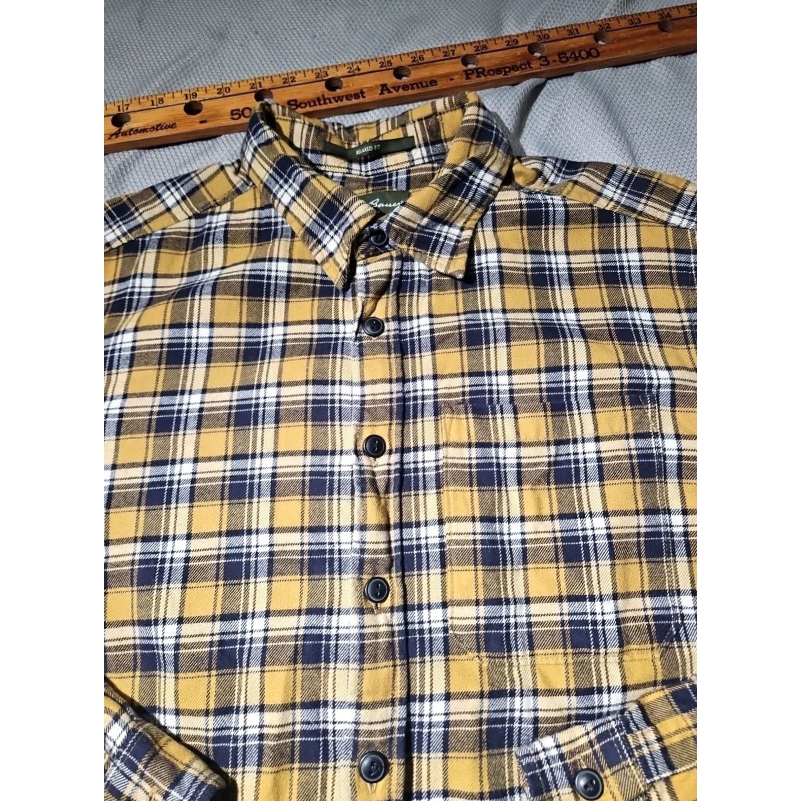 Eddie Bauer Eddie Bauer Shirt Mens LT Yellow Plaid Button Up 90s Brushed Cotton Casual Formal Vintage No Size US L / EU 52-54 / 3 - 2 Thumbnail