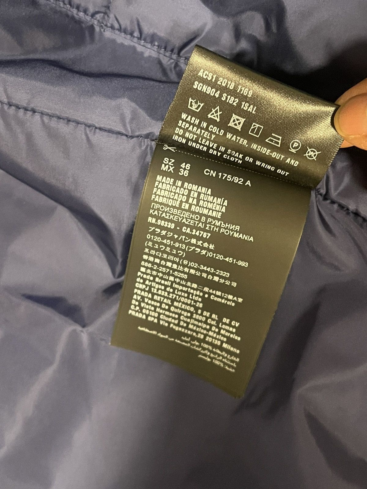 Prada Prada Blue Nylon Logo Jacket BNWT $1790 RETAIL Size US S / EU 44-46 / 1 - 11 Thumbnail