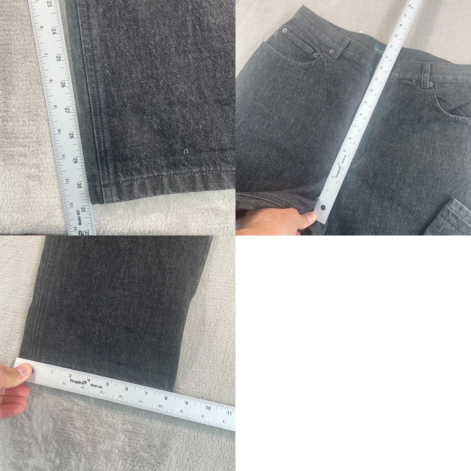 Ralph Lauren Lauren Ralph Lauren Jeans Women 16 Black High Rise Straight Leg NWT Size 38" / US 16 / IT 52 - 8 Thumbnail