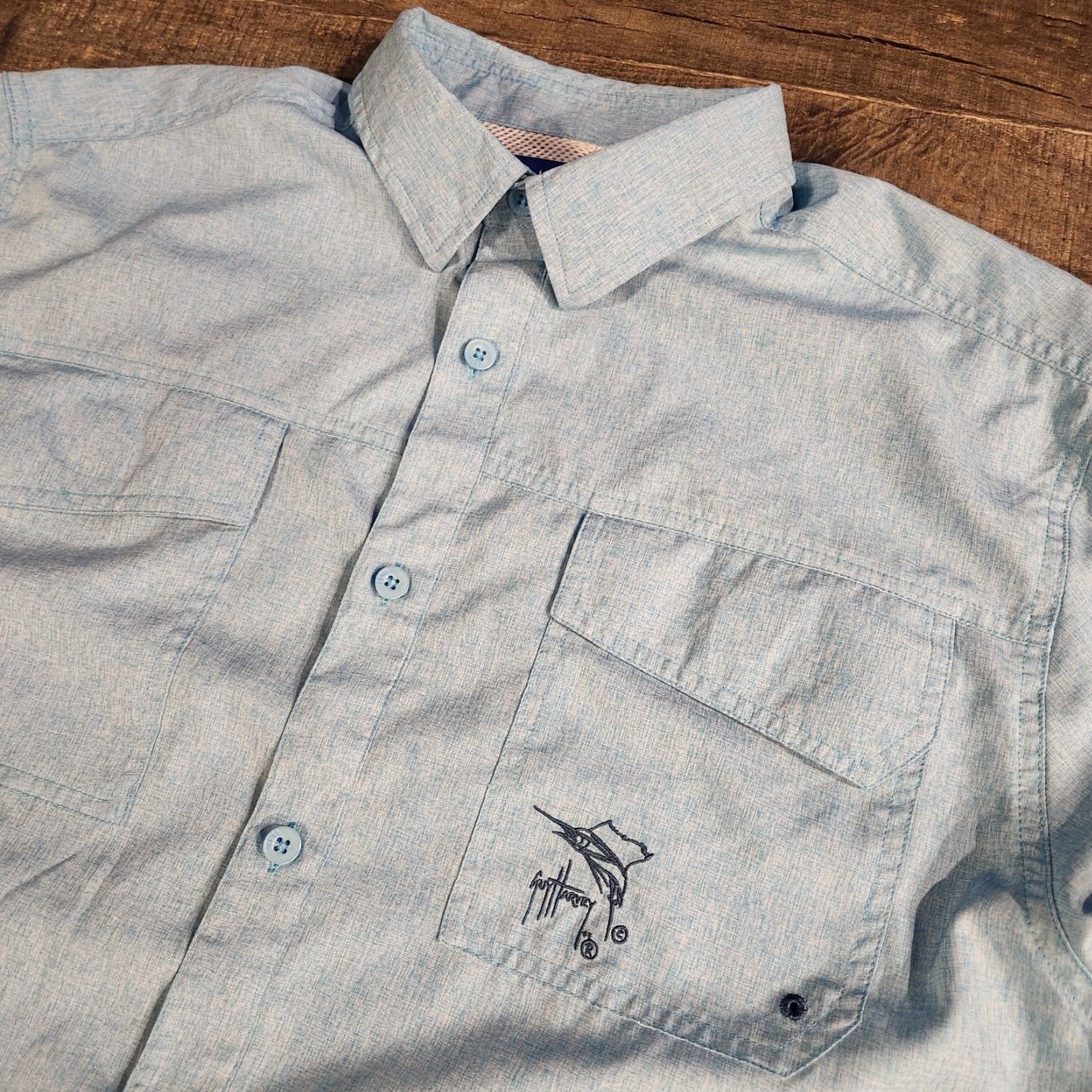 Guy Harvey Guy Harvey Shirt Mens Large Blue Marlin Button-Down Saltwater Fishing AFTCO Size US L / EU 52-54 / 3 - 2 Thumbnail
