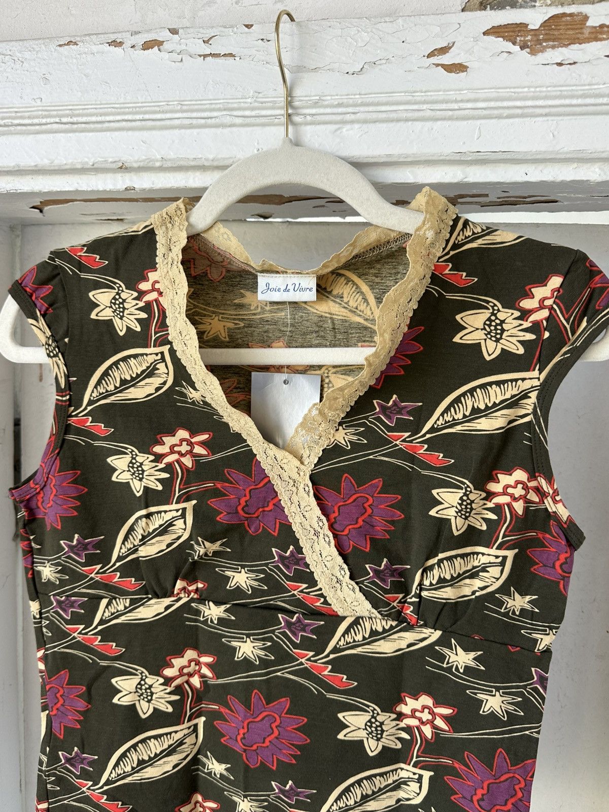 If Six Was Nine NEW Vintage Printed Top Size M / US 6-8 / IT 42-44 - 2 Thumbnail