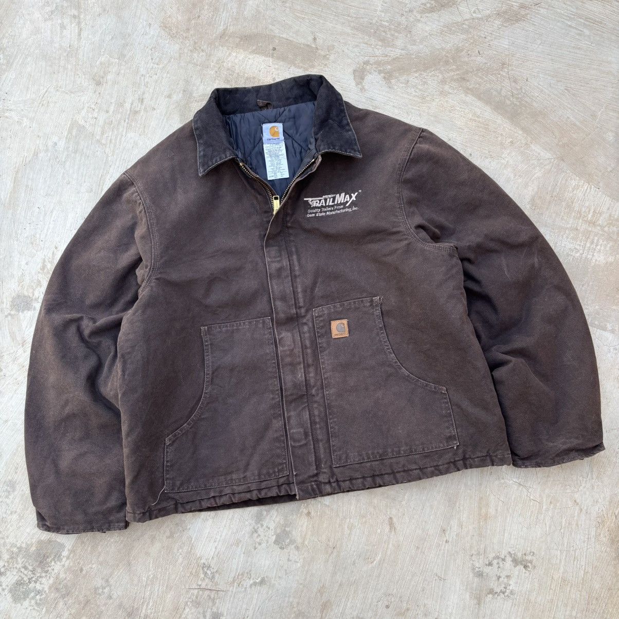 Carhartt Vintage 90s Sunfaded Carhartt Crop Arctic Tall Jacket Size US XXL / EU 58 / 5 - 1 Thumbnail