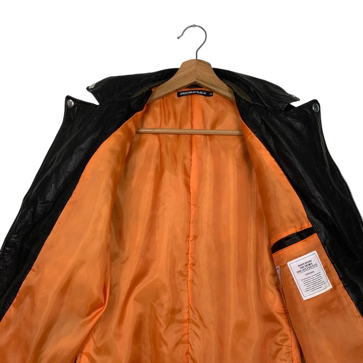 Japanese Brand Realized Works Double Colar Motorcycle Leather Jacket Size US S / EU 44-46 / 1 - 12 Thumbnail