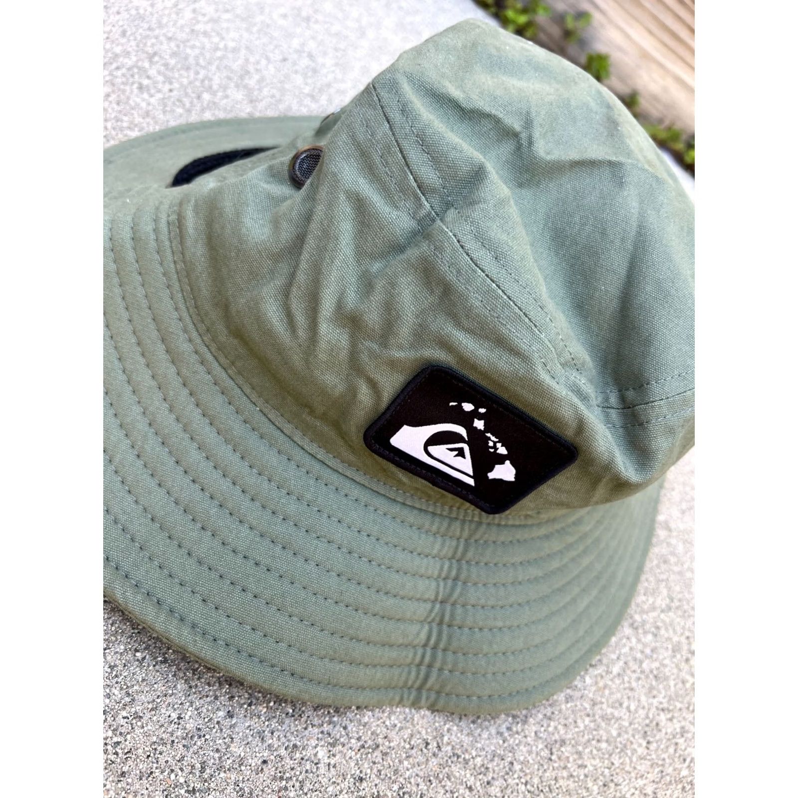 Quiksilver VINTAGE Quiksilver Hawaii Islands Adventure Bucket Hat Men L/XL Green Limited Edition Cap Size ONE SIZE - 2 Thumbnail