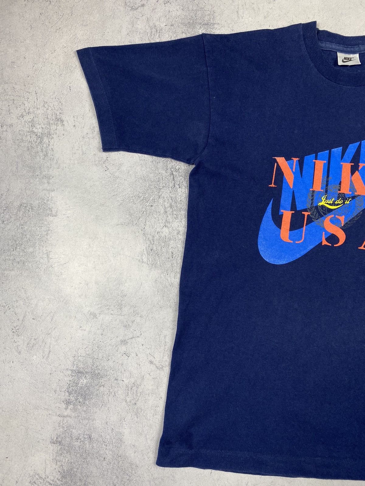 Nike × Vintage Vintage 90s Nike USA Just Do It Big Logo Rare T Shirt Tee Size US L / EU 52-54 / 3 - 3 Thumbnail