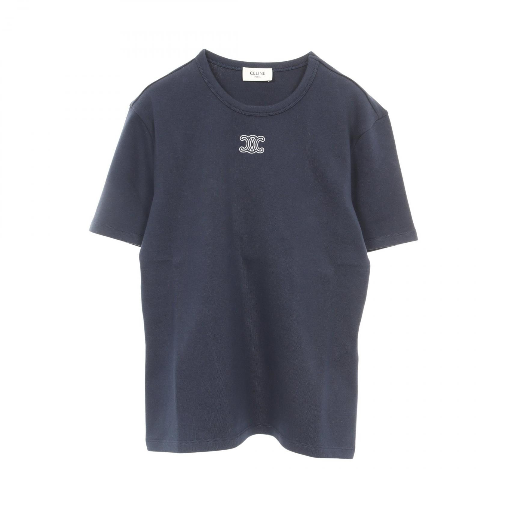 Celine Celine CELINE Triomphe Cotton TShirt Textile T-Shirts RX0IX140707OWL DUTY FREE for USA Size ONE SIZE - 1 Thumbnail