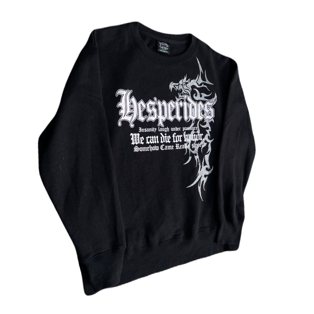 If Six Was Nine 2000s Japanese archive Glitter Poem Dragon Sweater Y2K Size US L / EU 52-54 / 3 - 3 Thumbnail