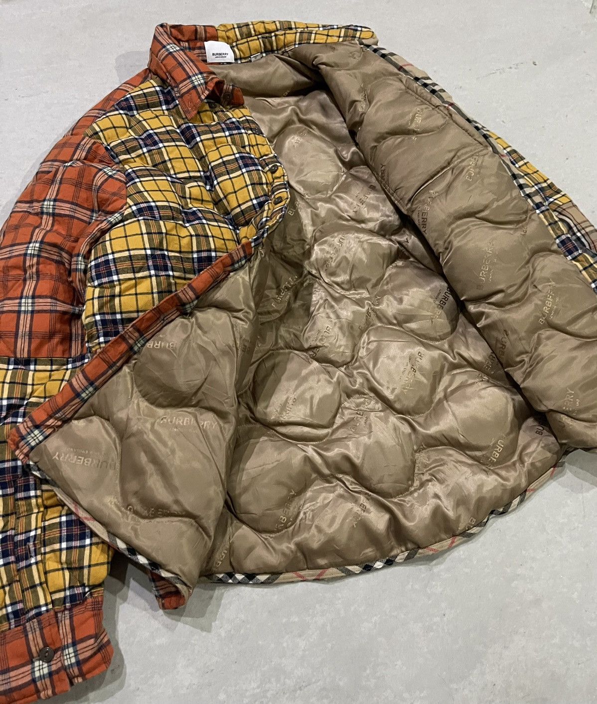 Burberry 🔥A/W 2019 BURBERRY PATCHWORK CONTRAST CHECK PUFFER OVERSHIRT Size US M / EU 48-50 / 2 - 11 Thumbnail