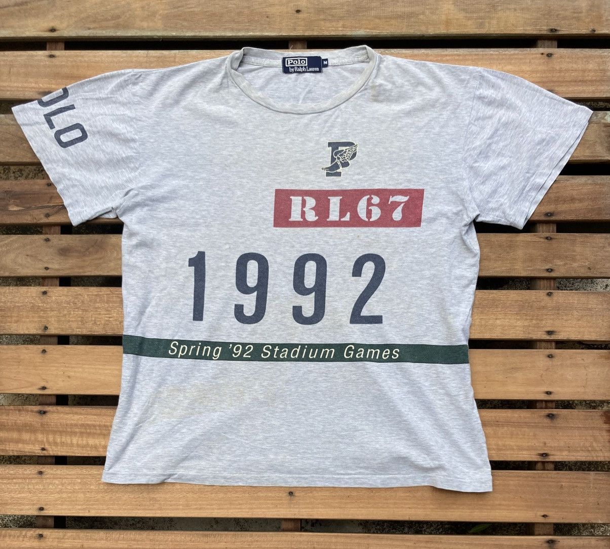Vintage Vintage 90s Polo Ralph Lauren P-wing Stadium Distressed Size US M / EU 48-50 / 2 - 2 Thumbnail